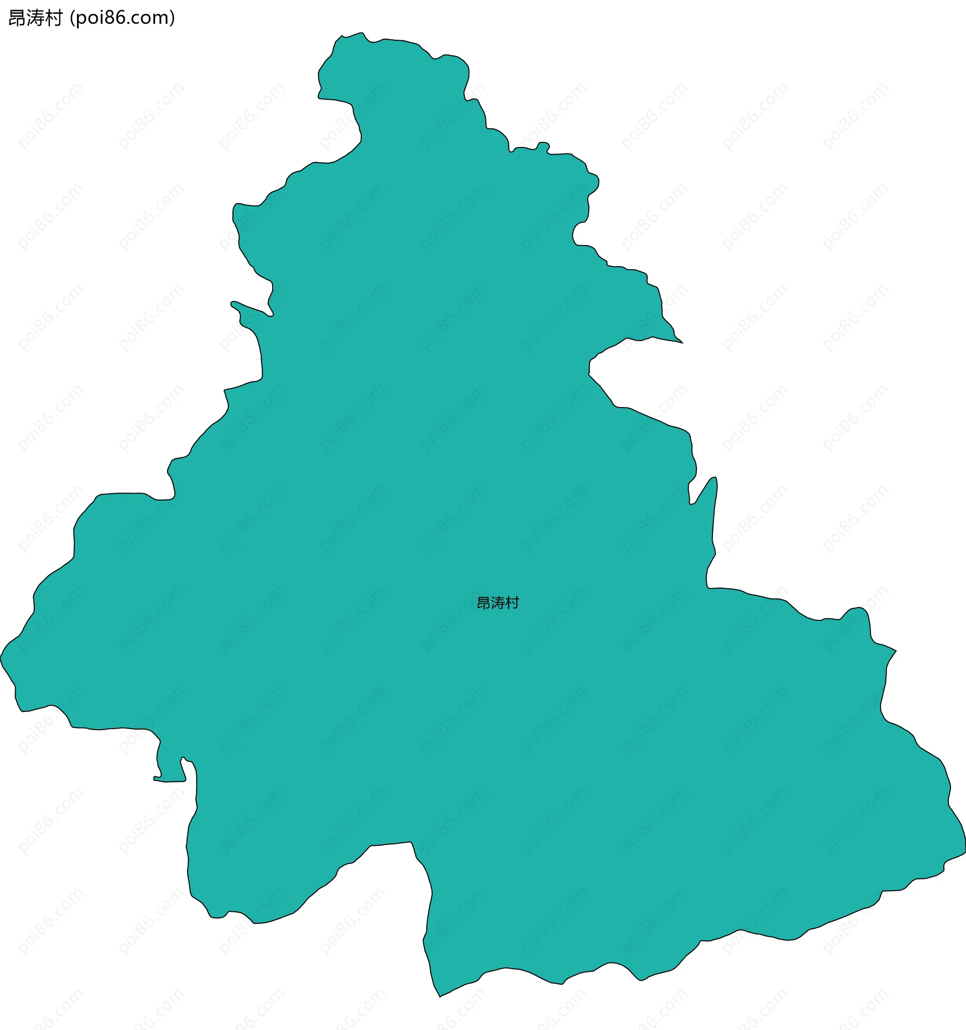 昂涛村边界地图