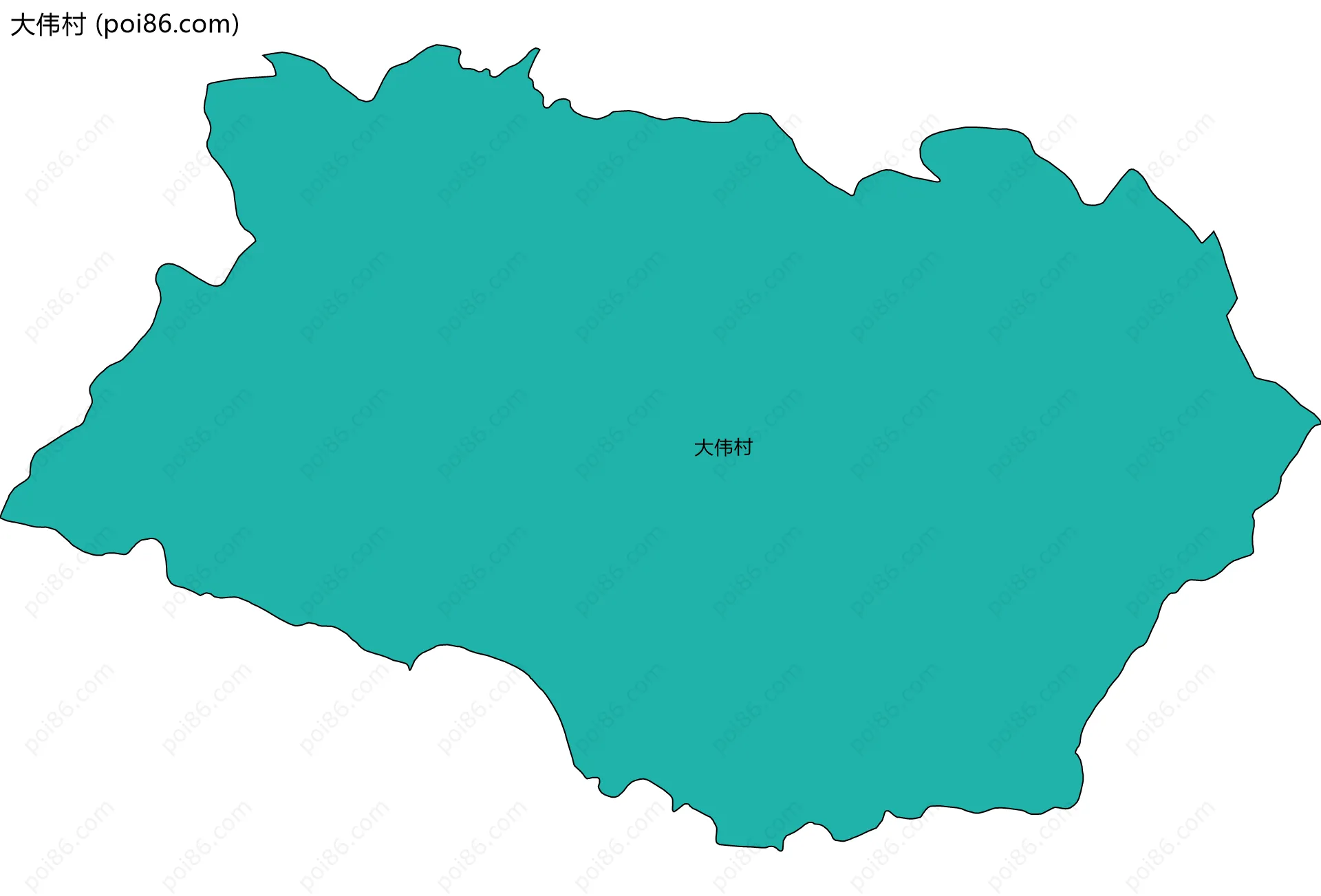 大伟村边界地图