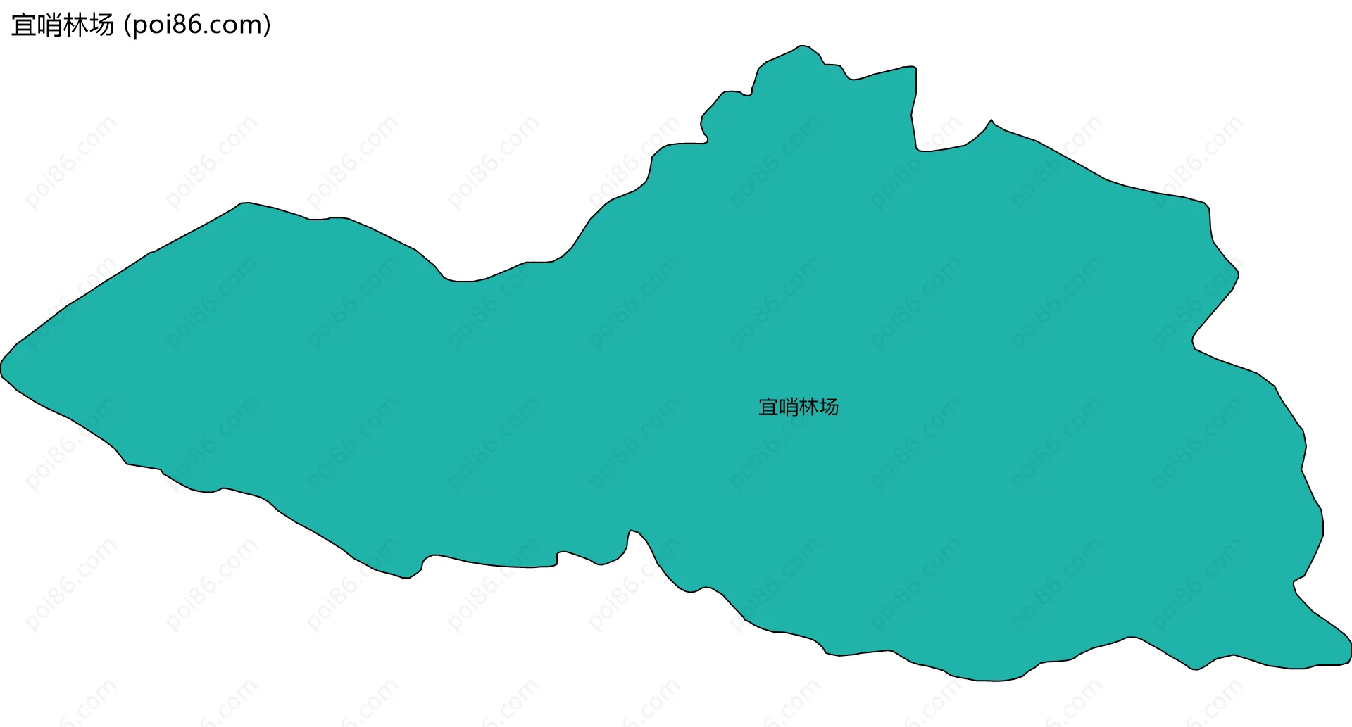 宜哨林场边界地图