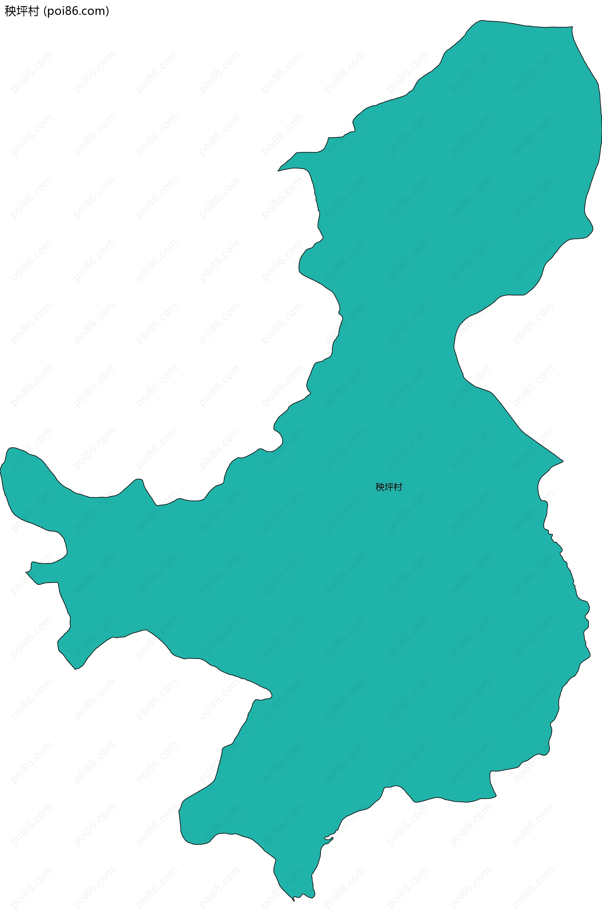 秧坪村边界地图