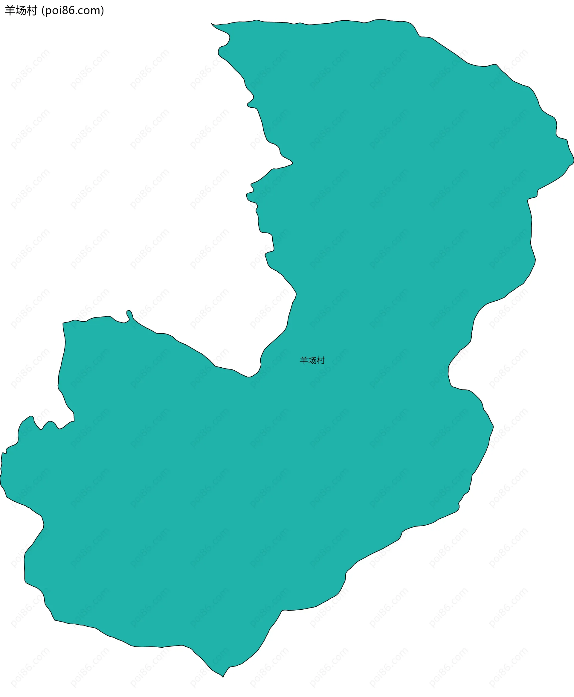 羊场村边界地图