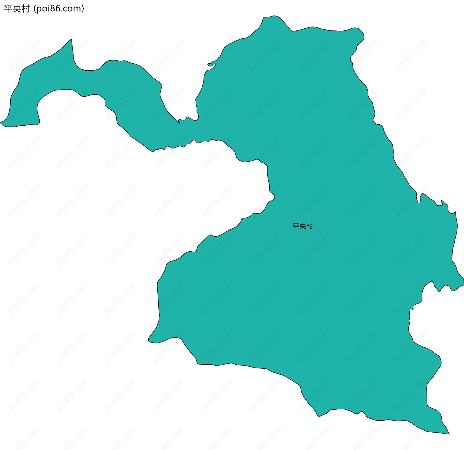 平央村边界地图