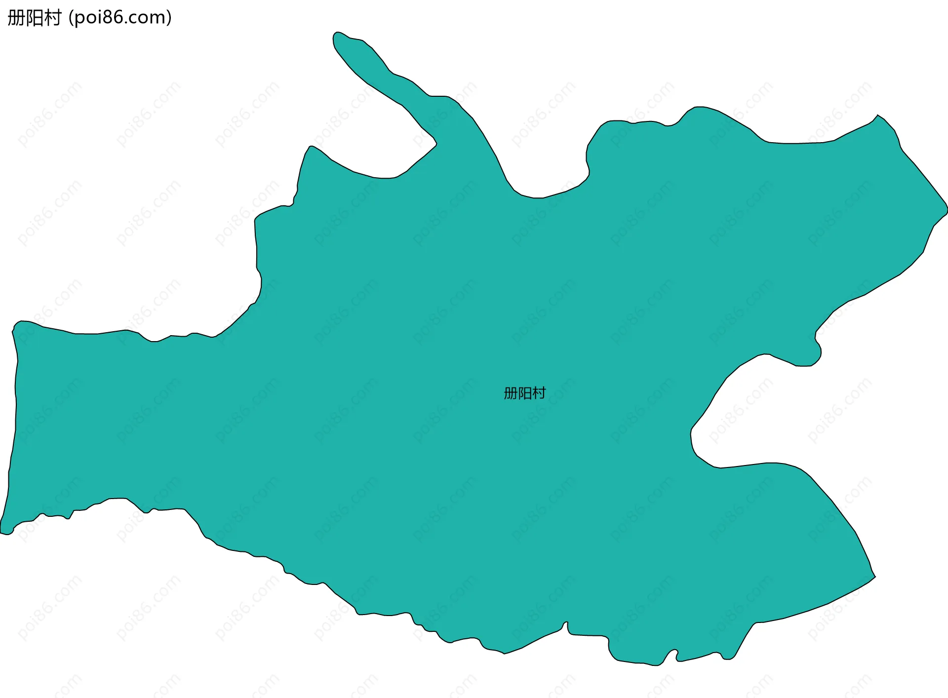 册阳村边界地图