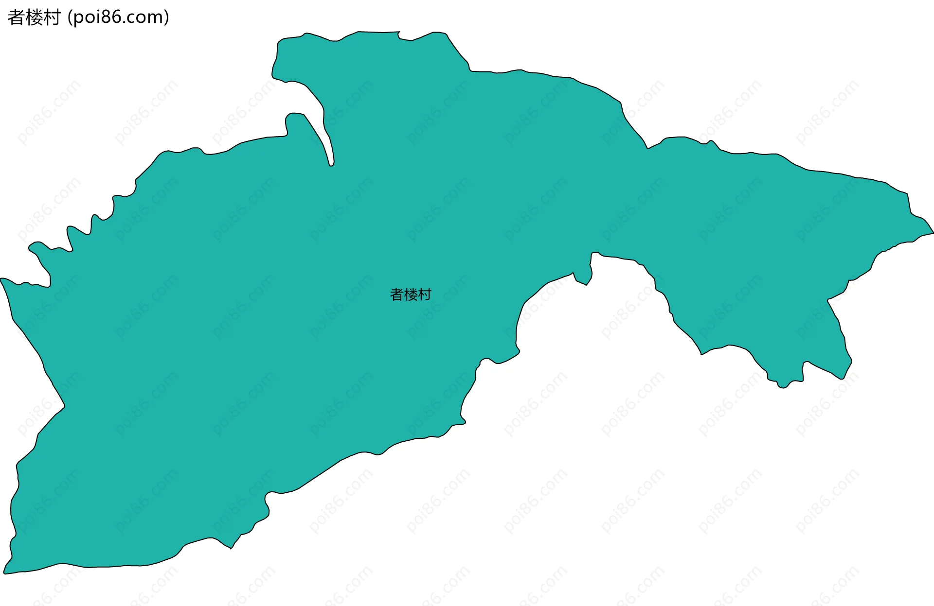 者楼村边界地图