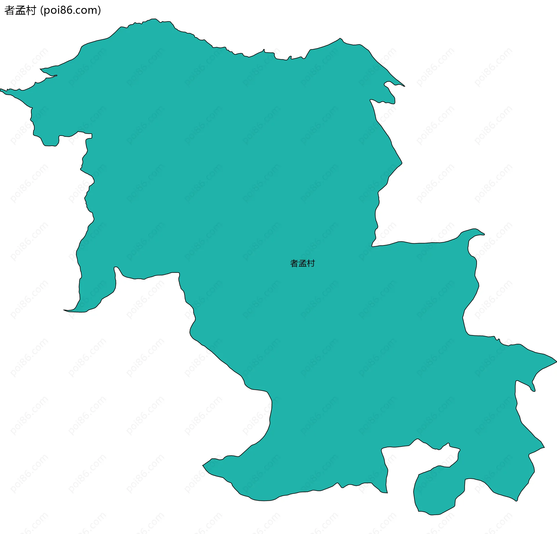 者孟村边界地图