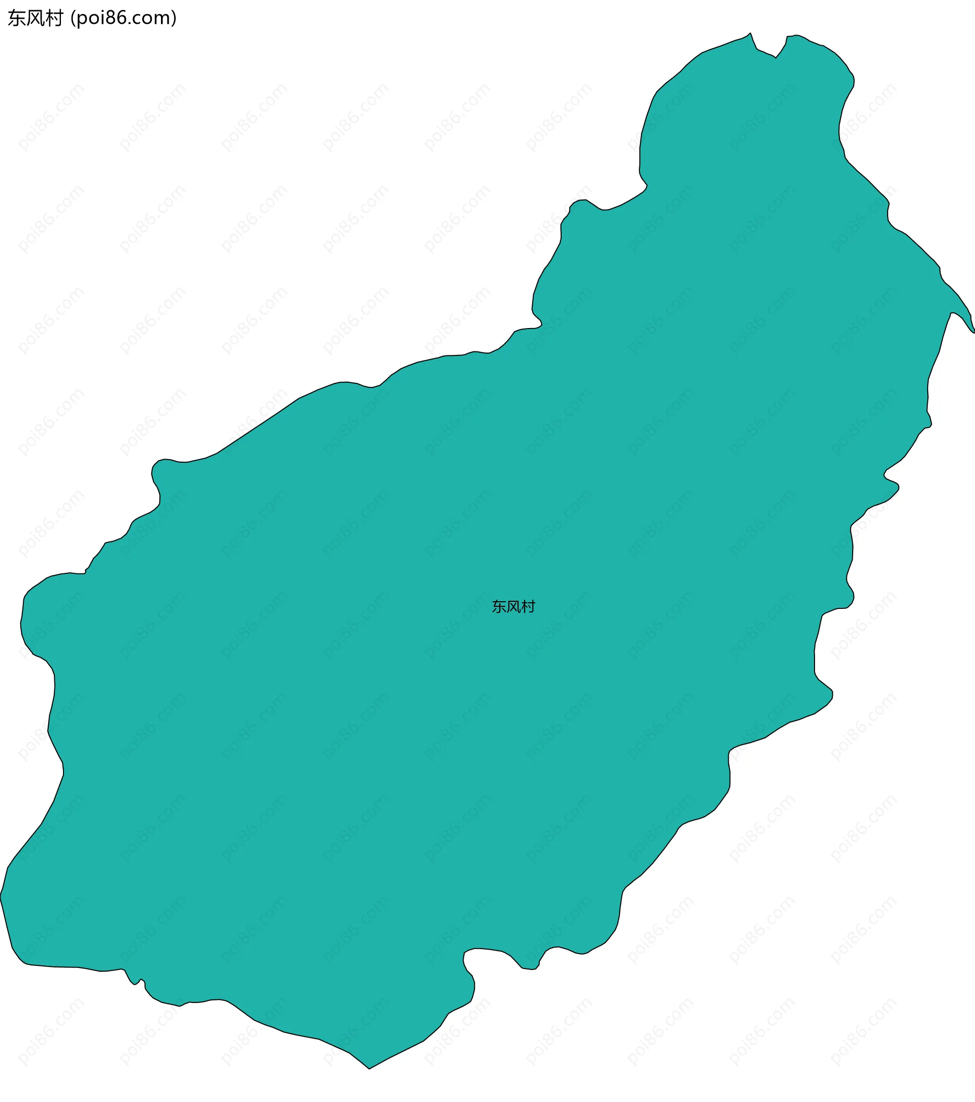 东风村边界地图