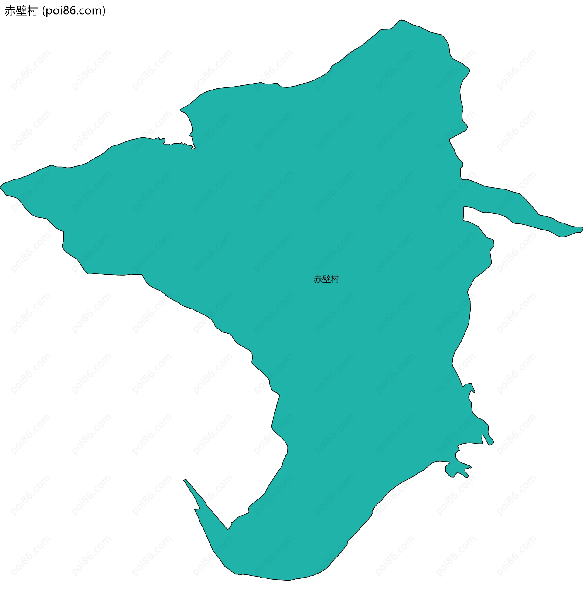 赤壁村边界地图