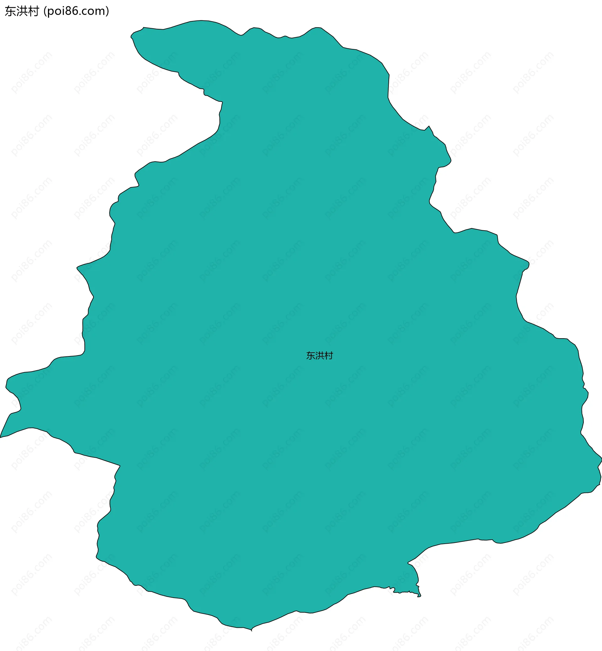 东洪村边界地图