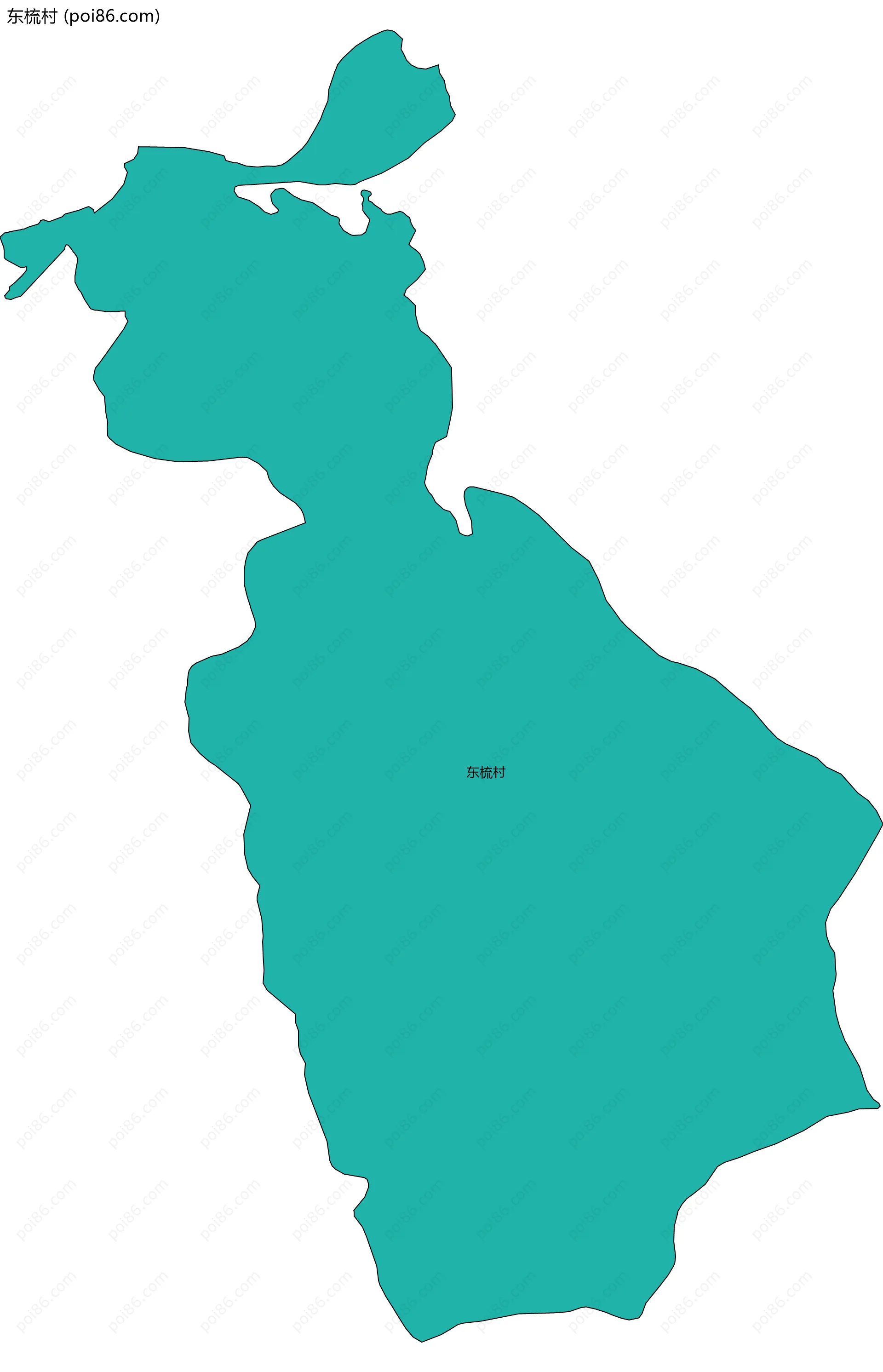 东梳村边界地图