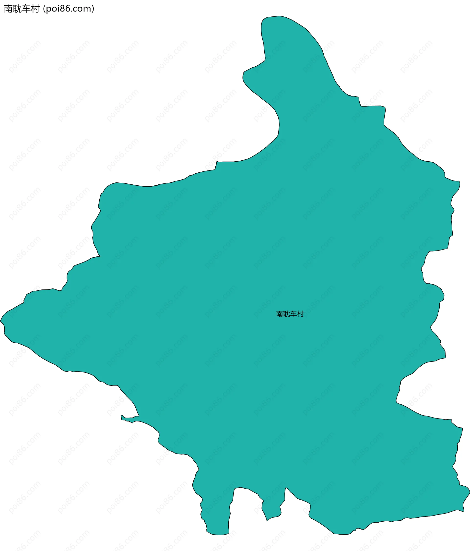 南耽车村边界地图