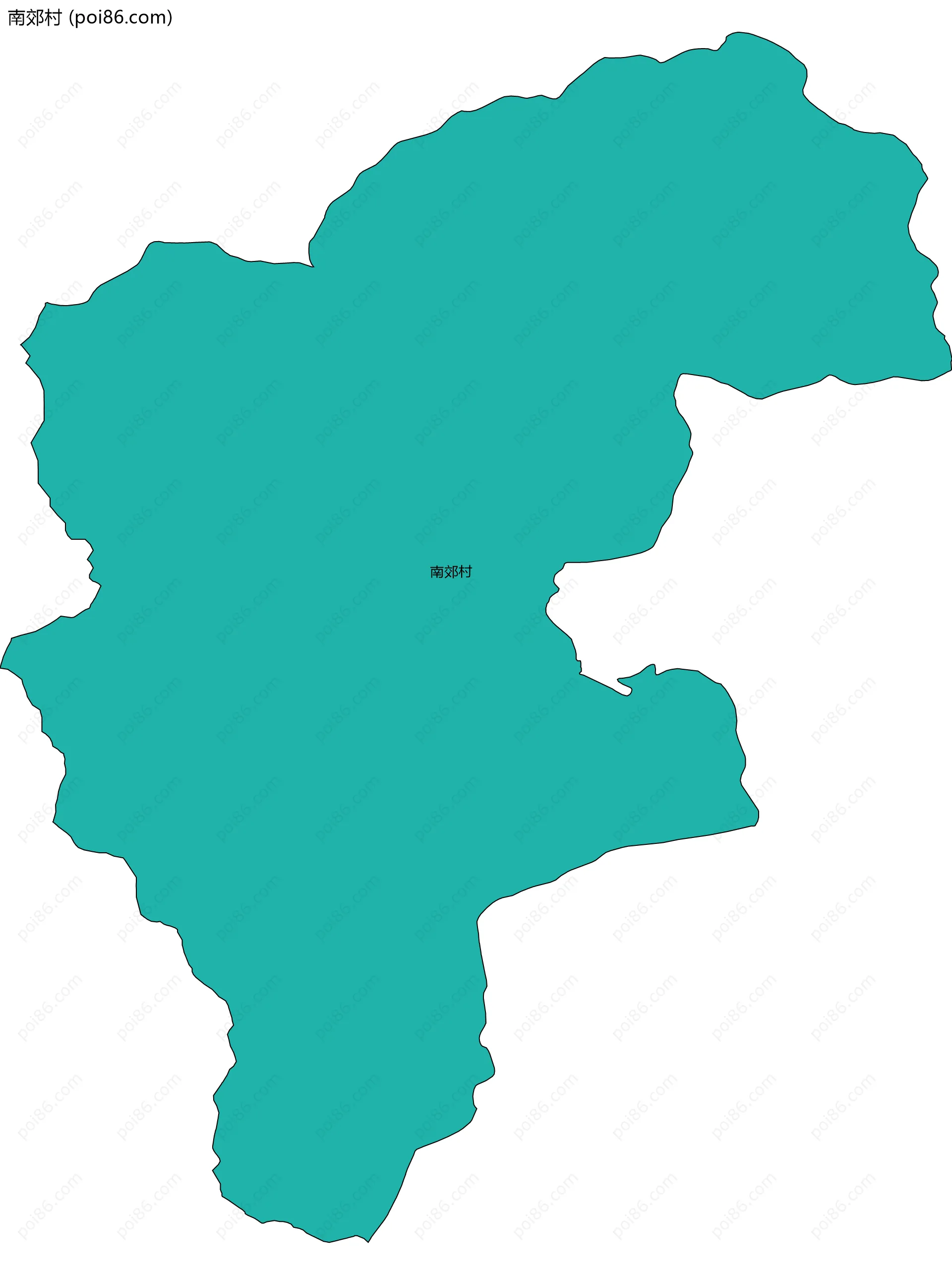 南郊村边界地图