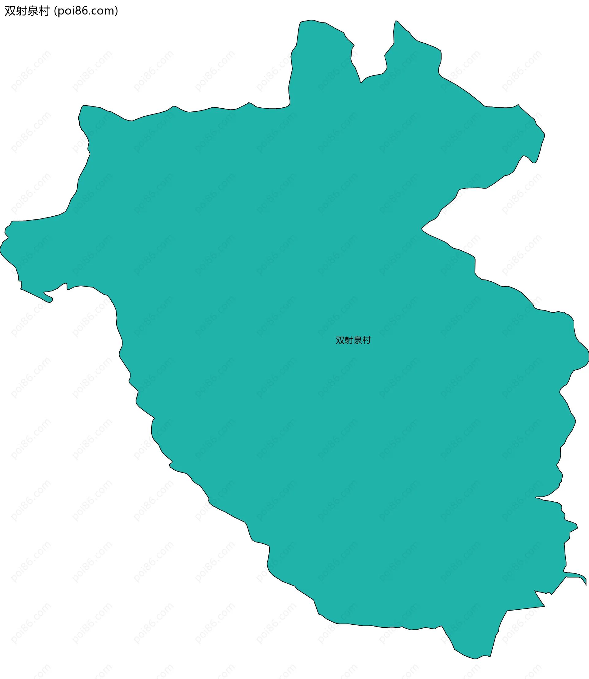 双射泉村边界地图