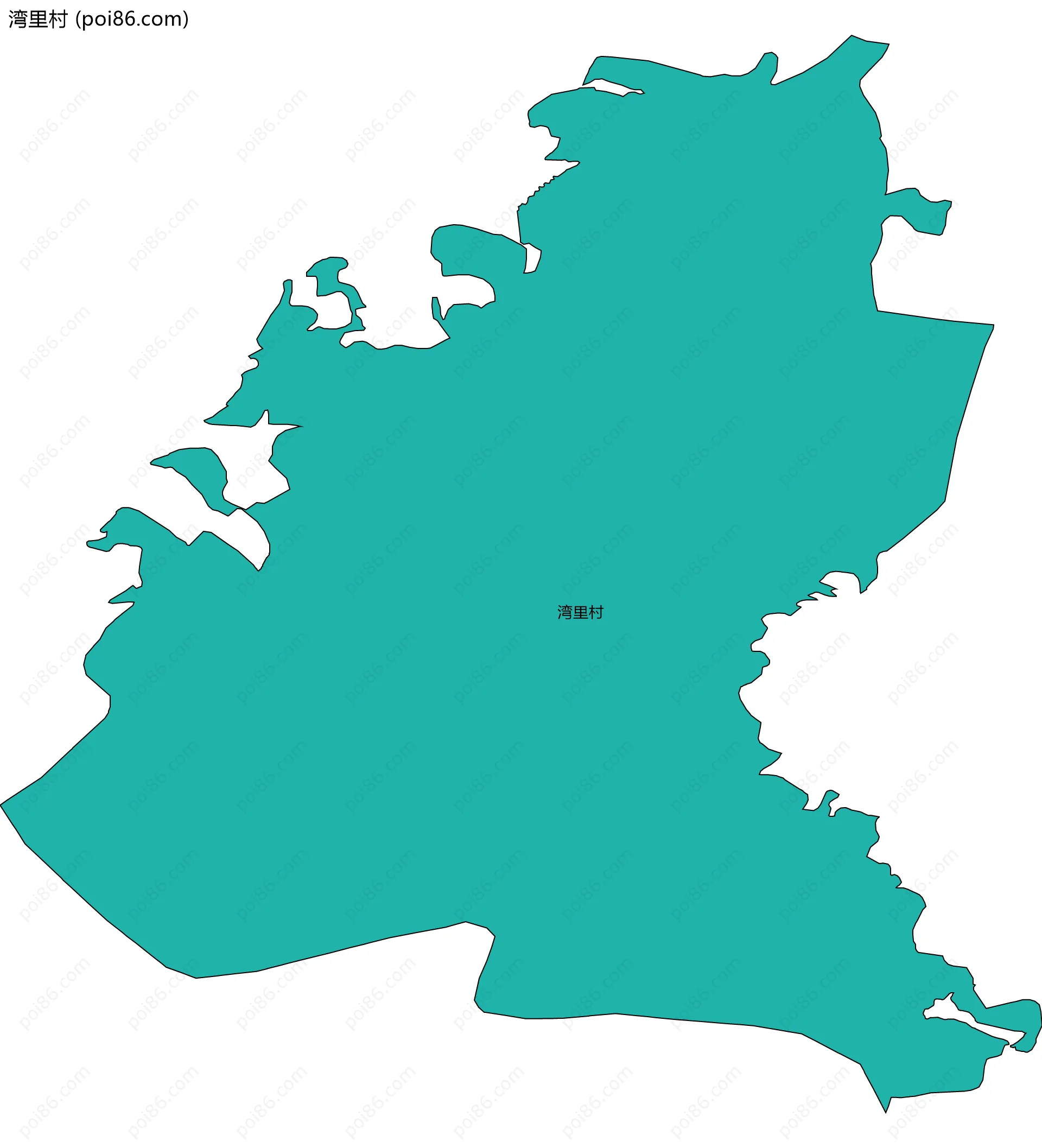 湾里村边界地图