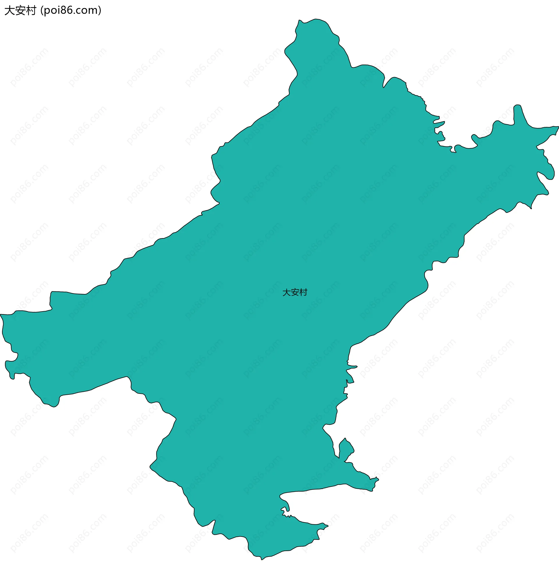 大安村边界地图