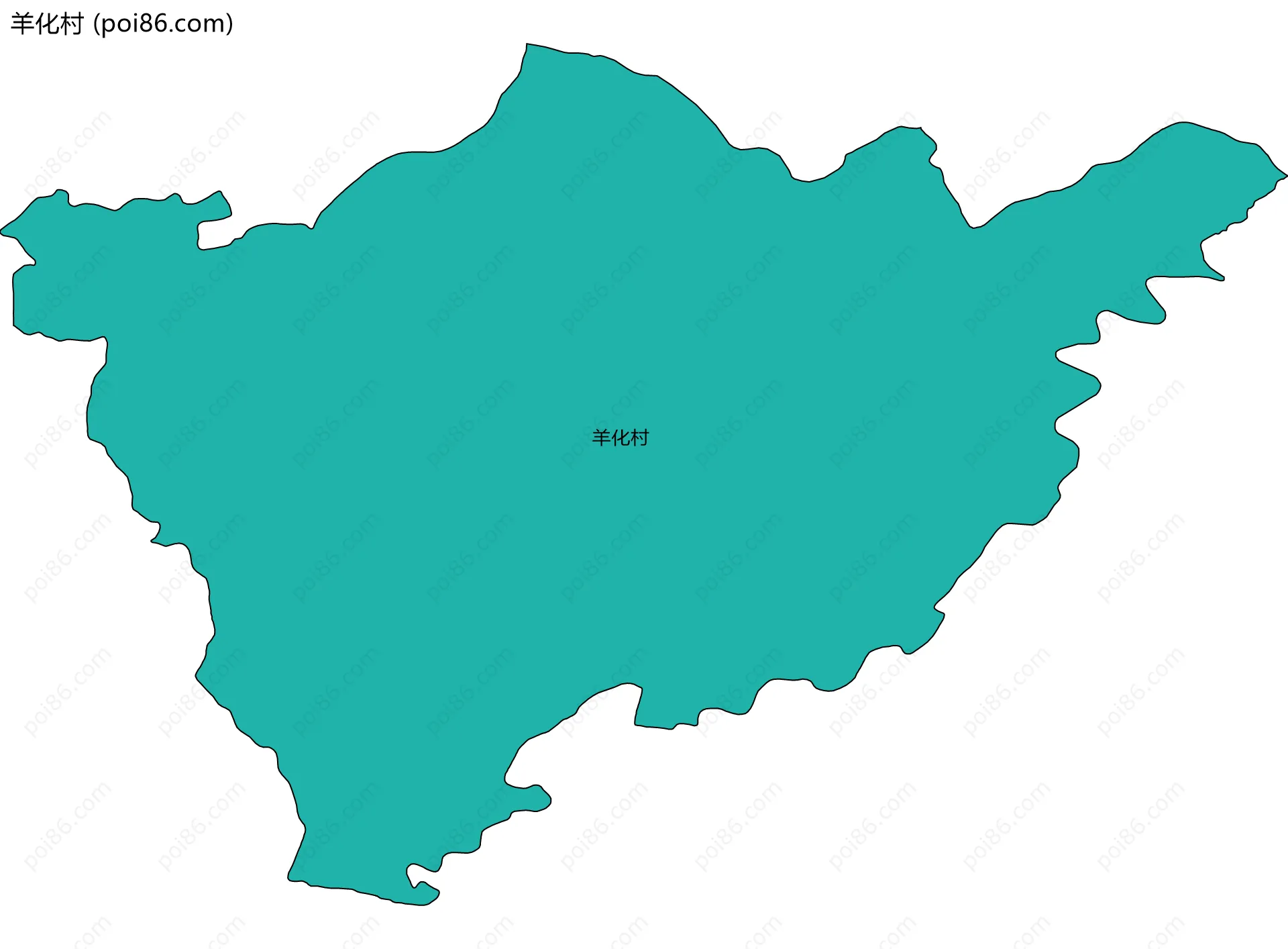 羊化村边界地图
