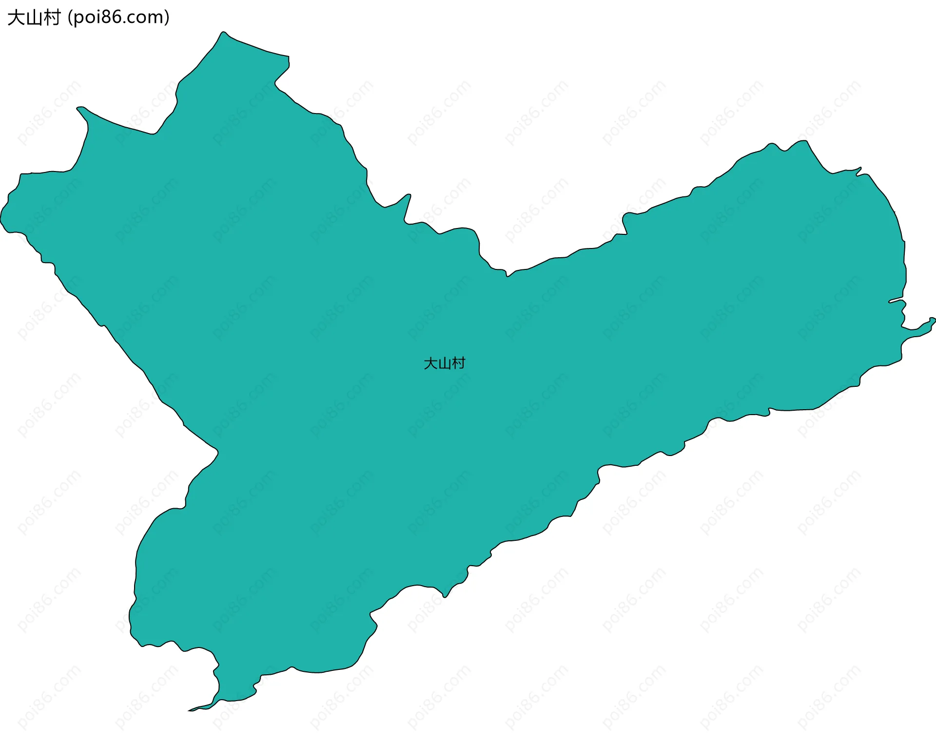大山村边界地图