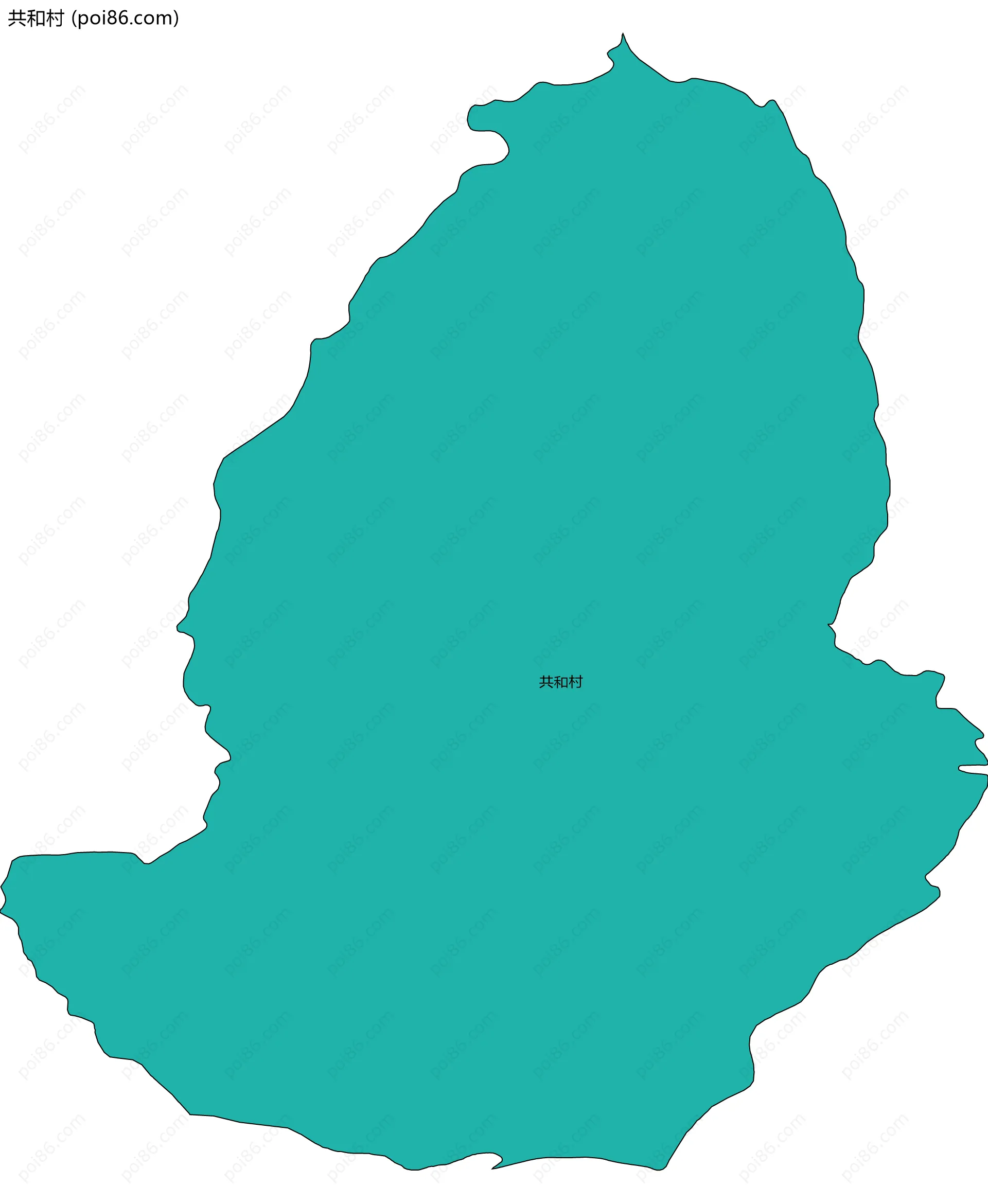 共和村边界地图