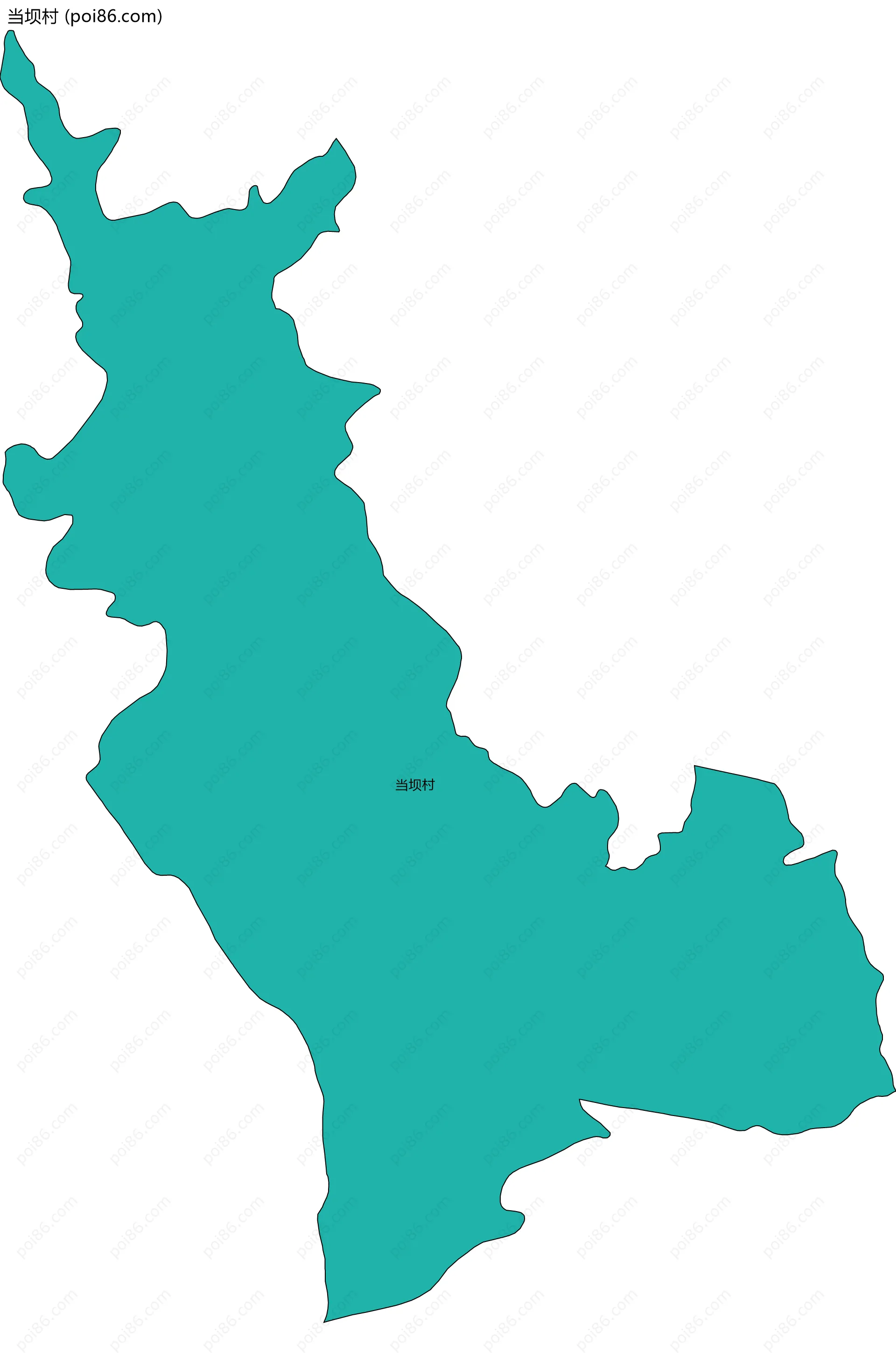 当坝村边界地图