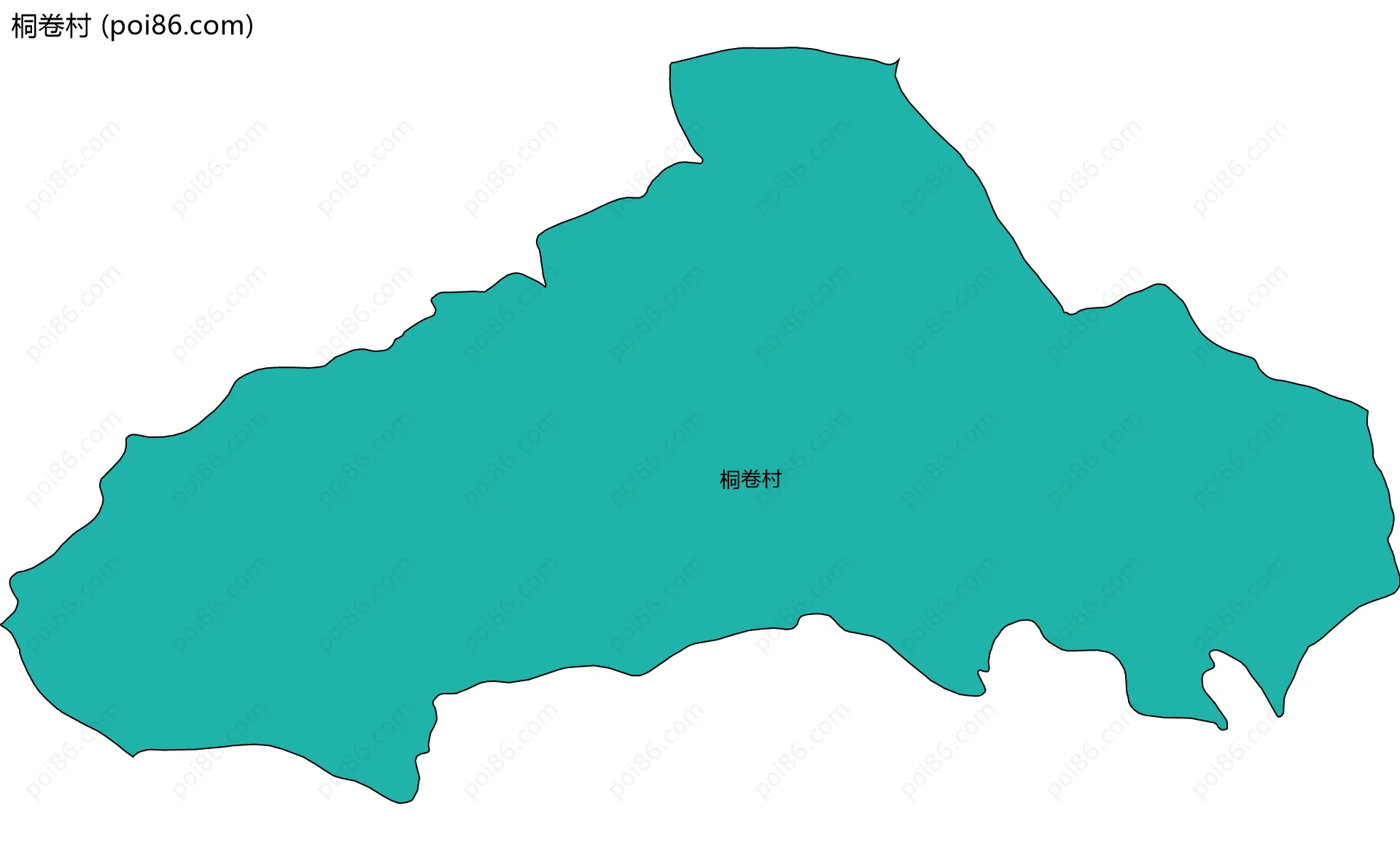 桐卷村边界地图