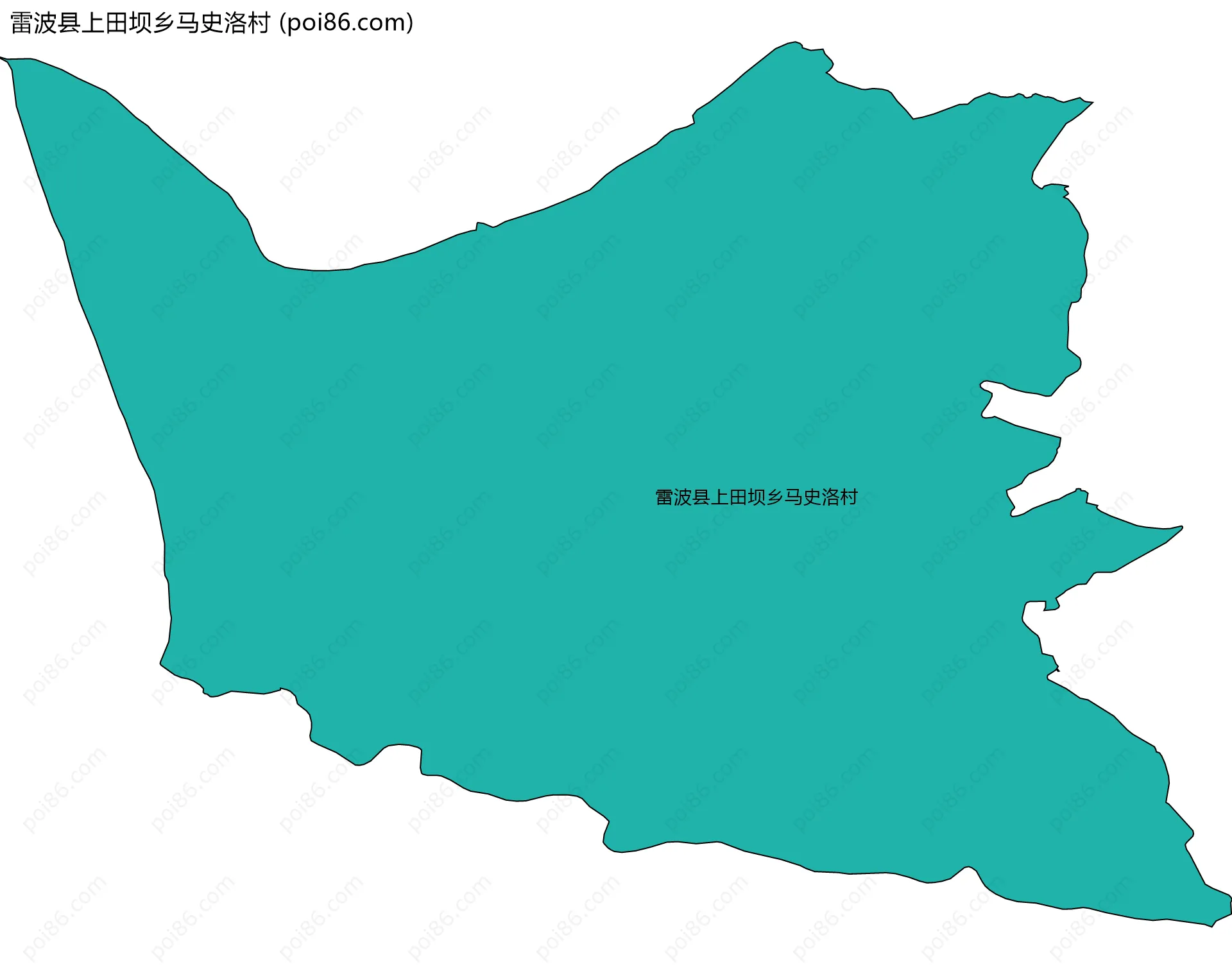 雷波县上田坝乡马史洛村边界地图