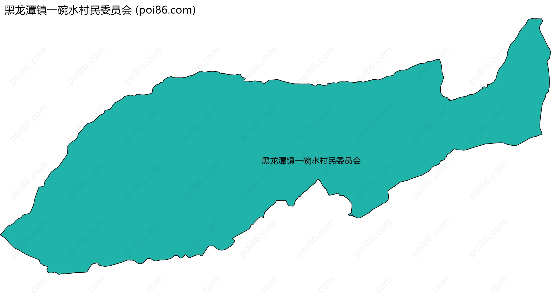 黑龙潭镇一碗水村民委员会边界地图
