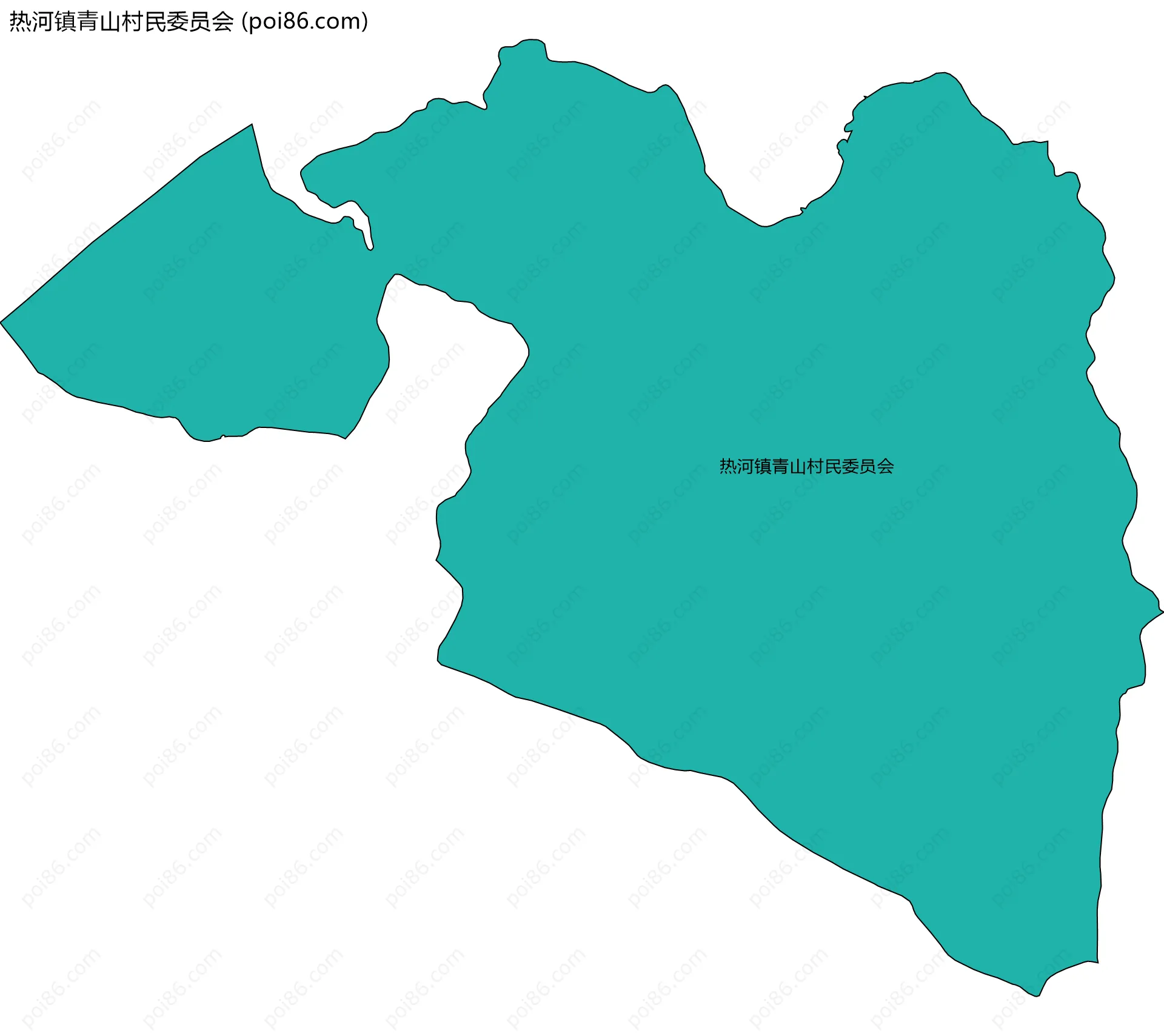 热河镇青山村民委员会边界地图