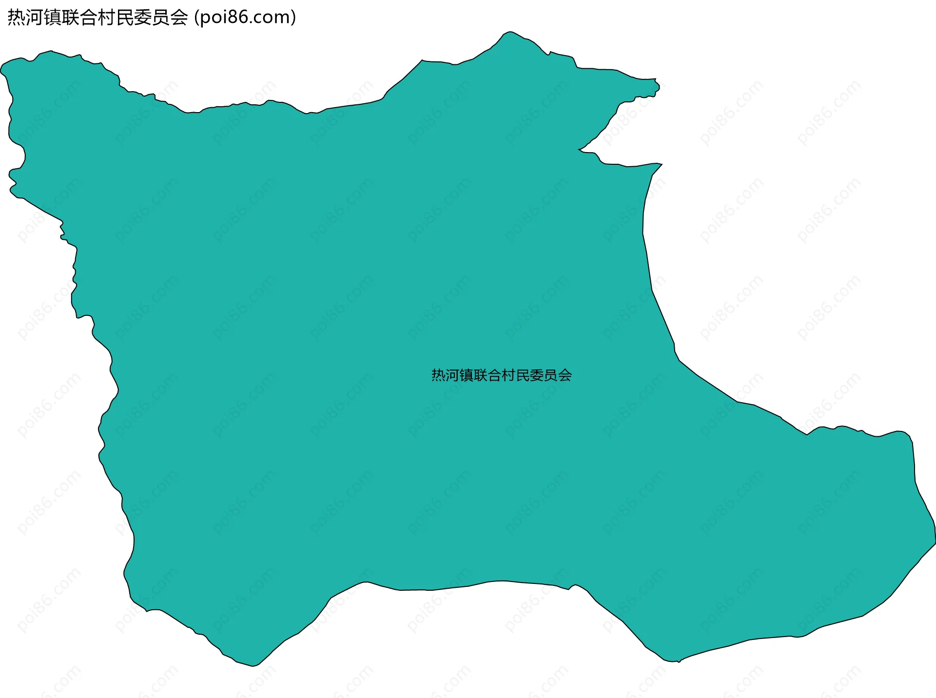 热河镇联合村民委员会边界地图