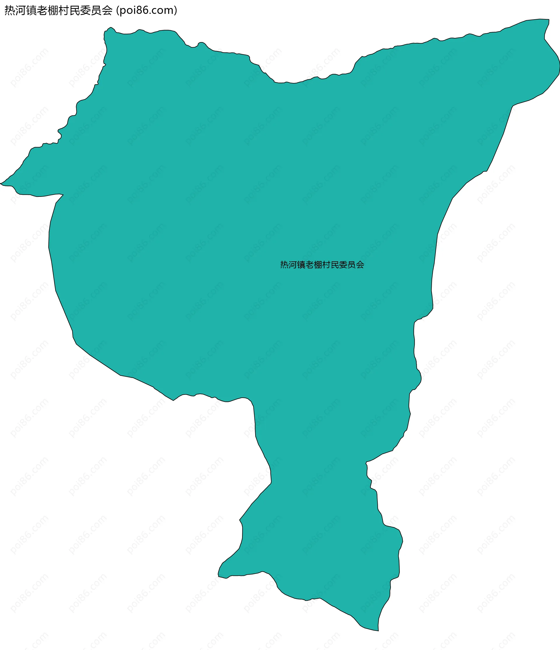 热河镇老棚村民委员会边界地图