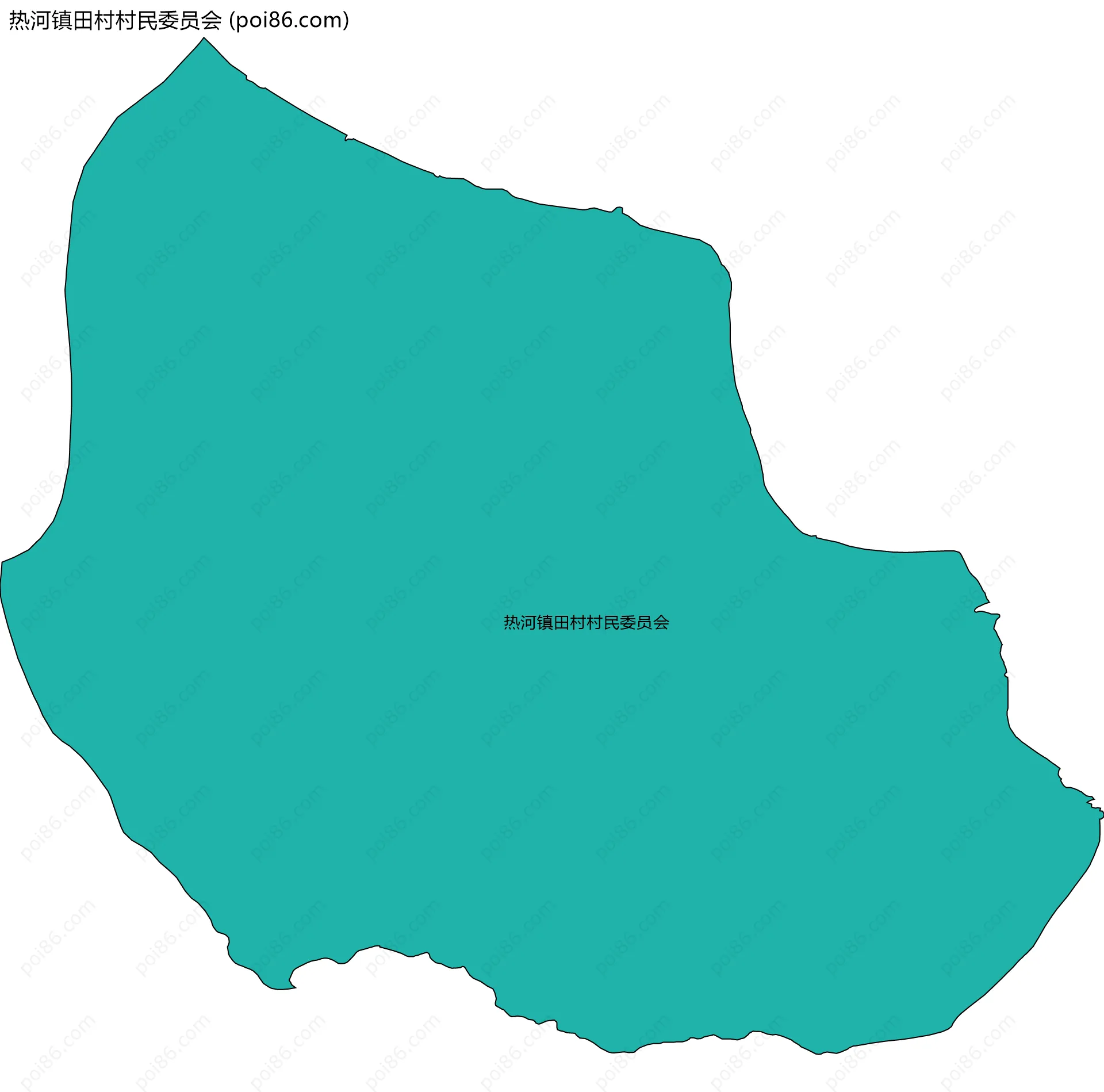 热河镇田村村民委员会边界地图