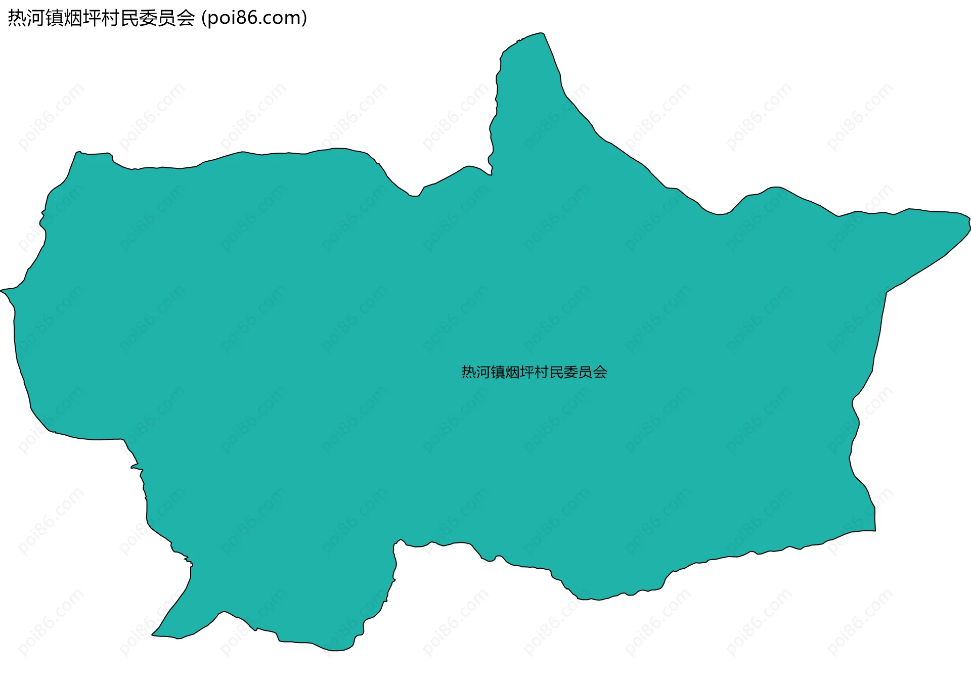 热河镇烟坪村民委员会边界地图