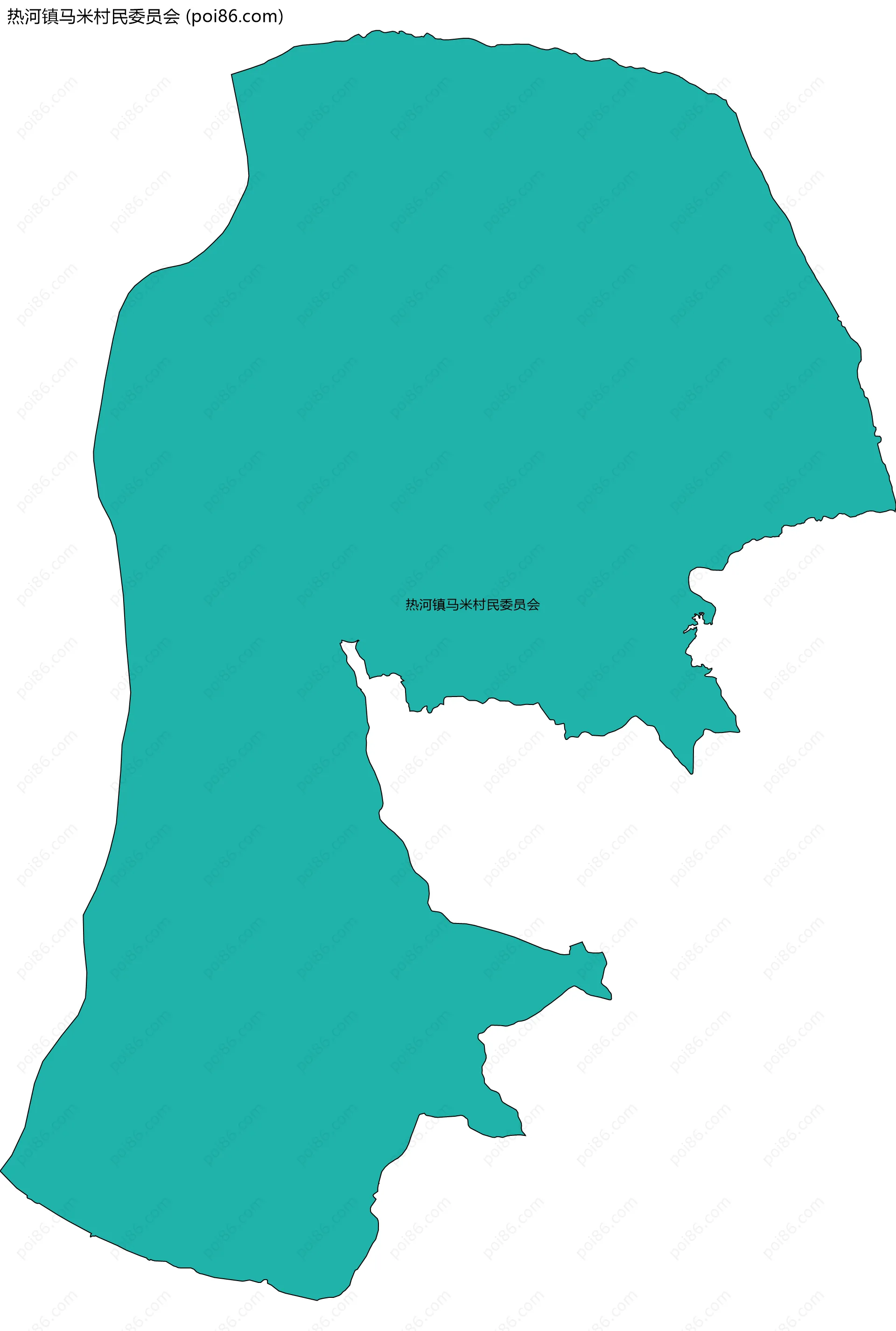 热河镇马米村民委员会边界地图