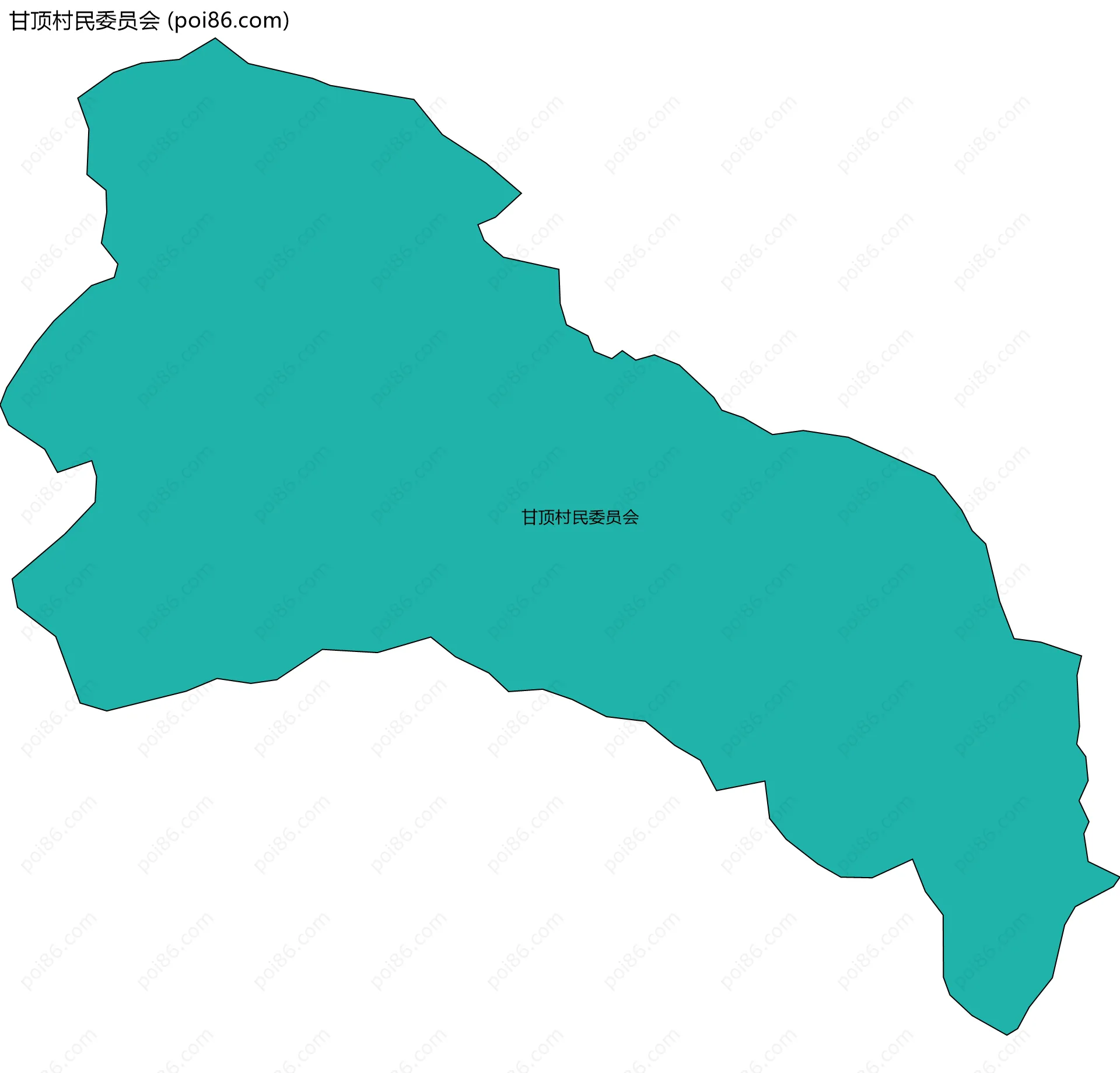 甘顶村民委员会边界地图