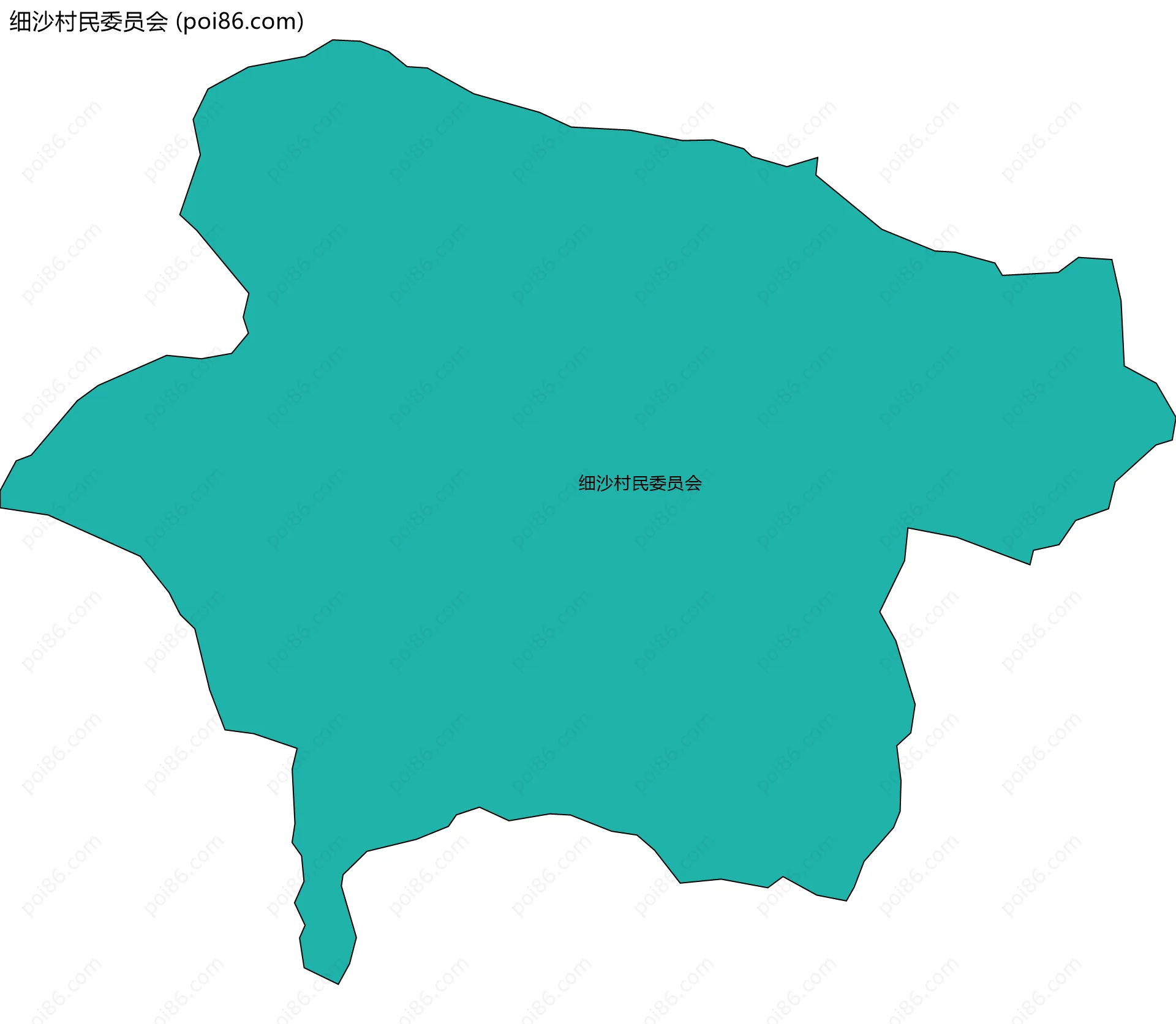 细沙村民委员会边界地图