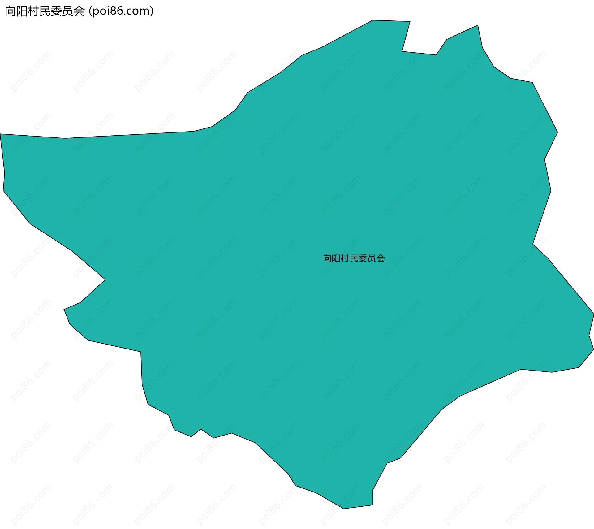 向阳村民委员会边界地图
