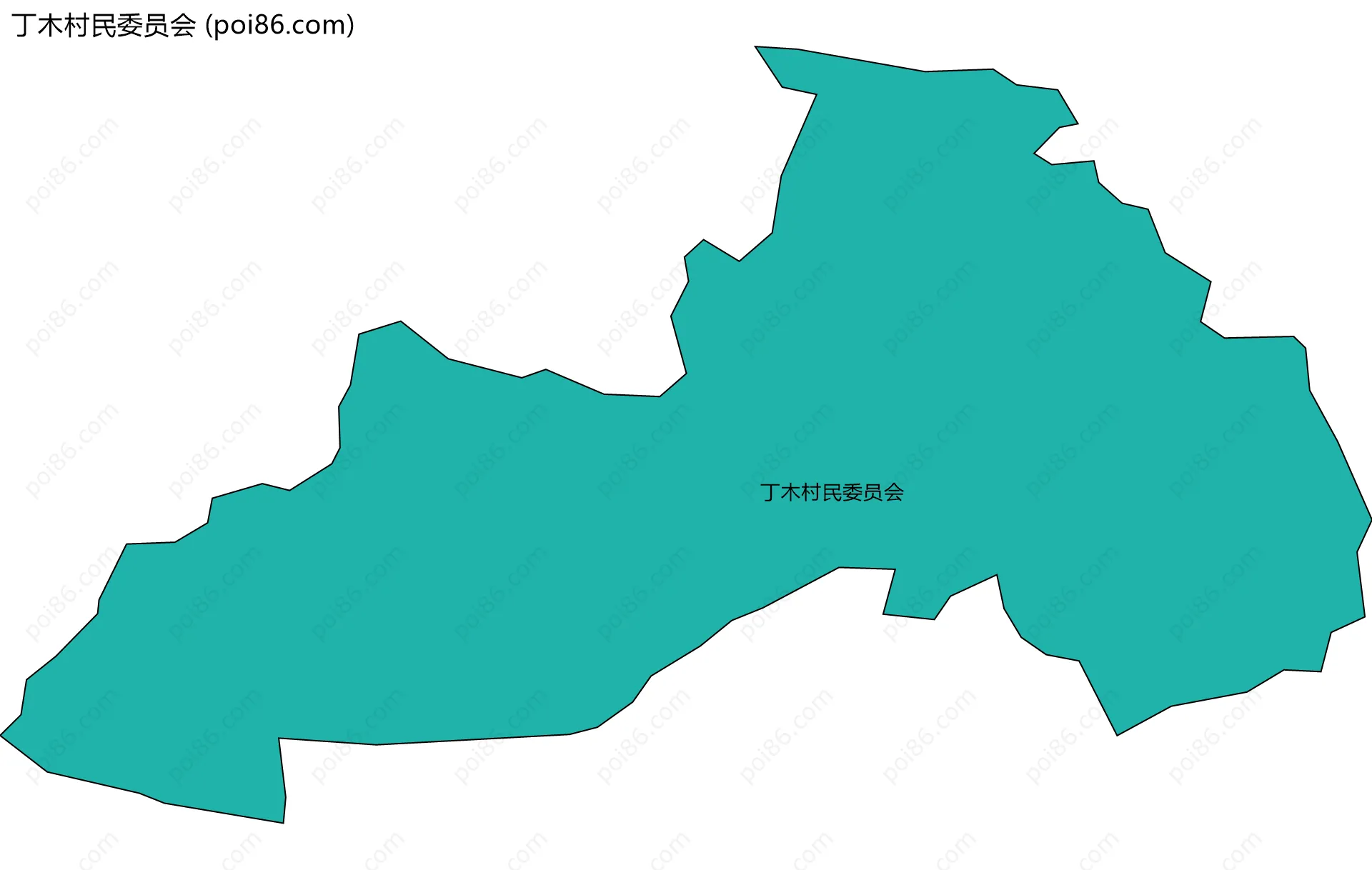 丁木村民委员会边界地图