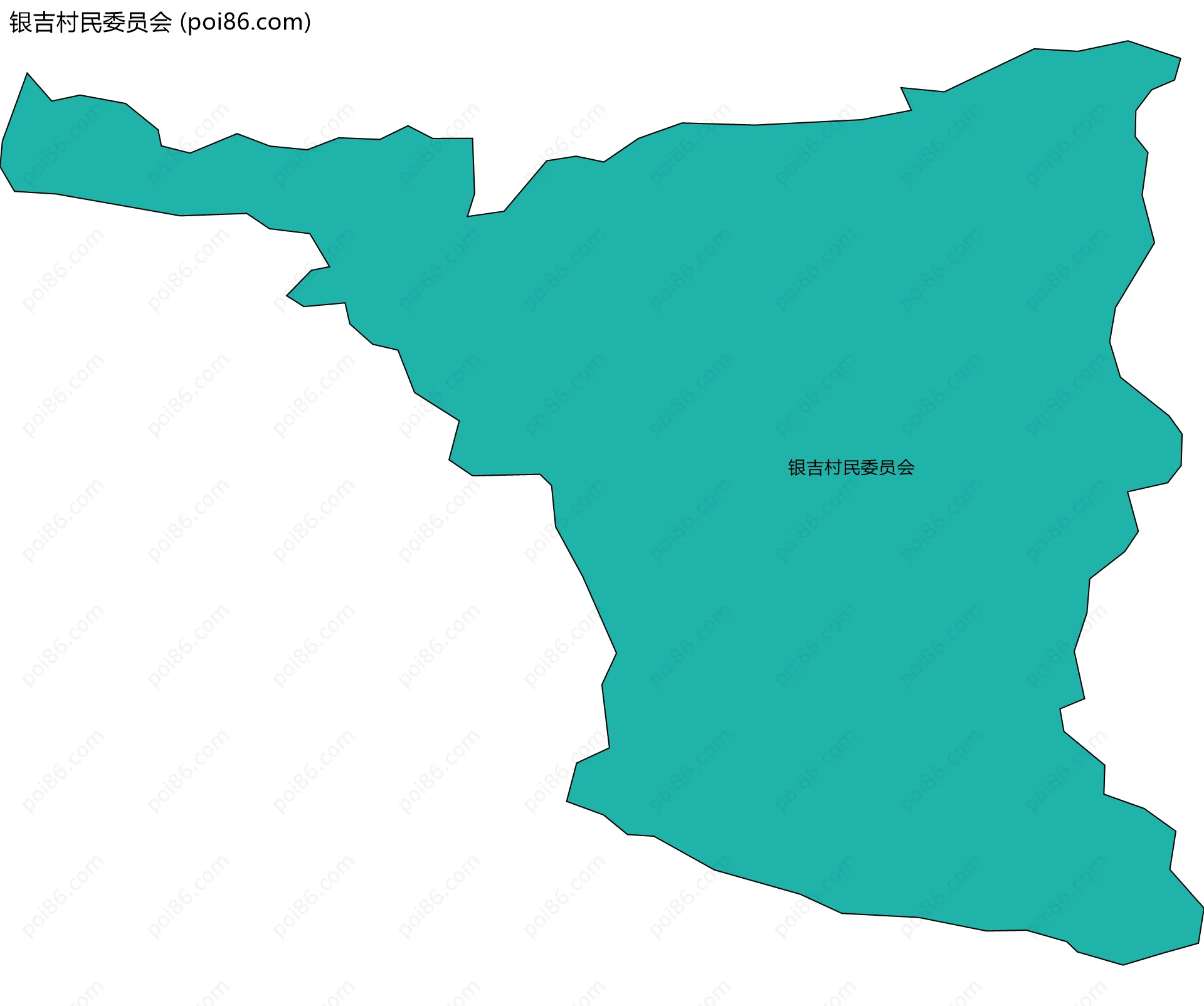 银吉村民委员会边界地图