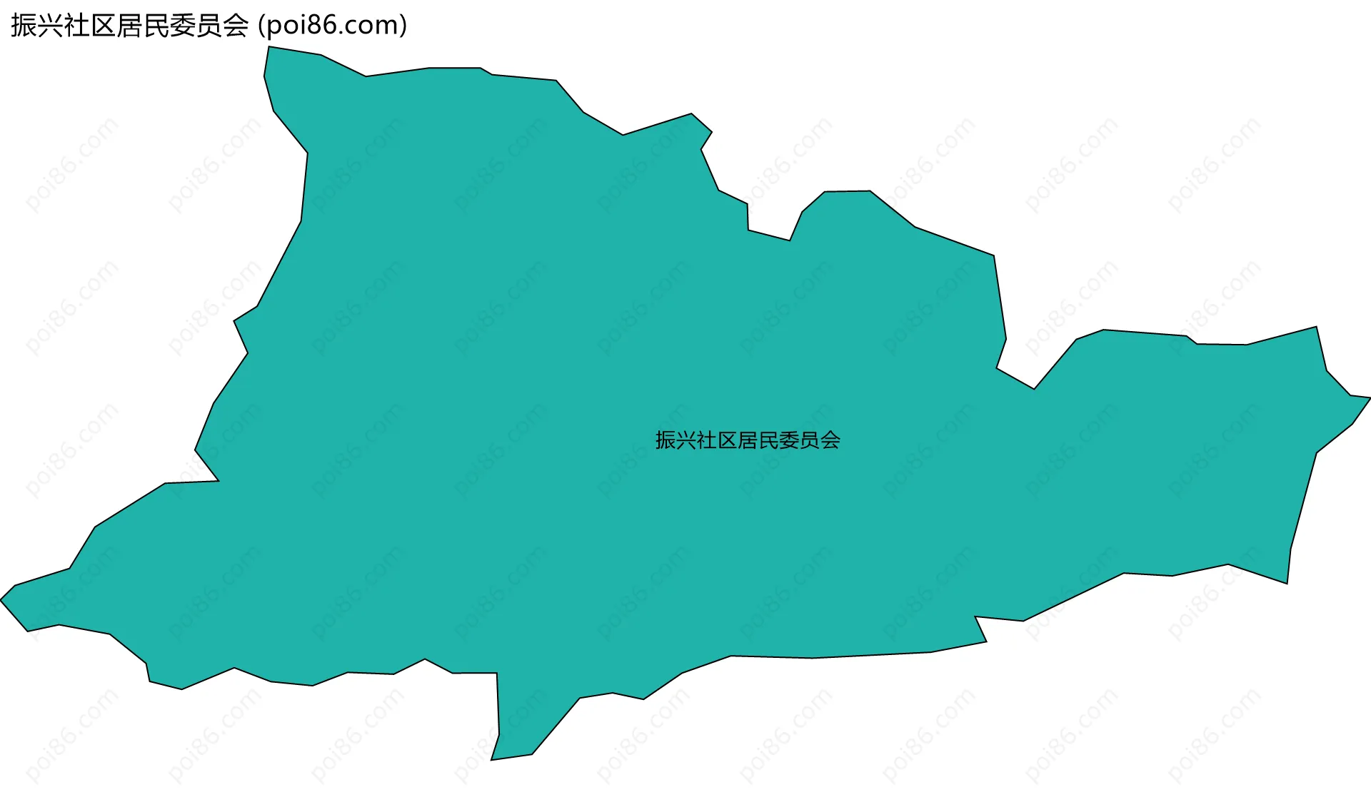 振兴社区居民委员会边界地图