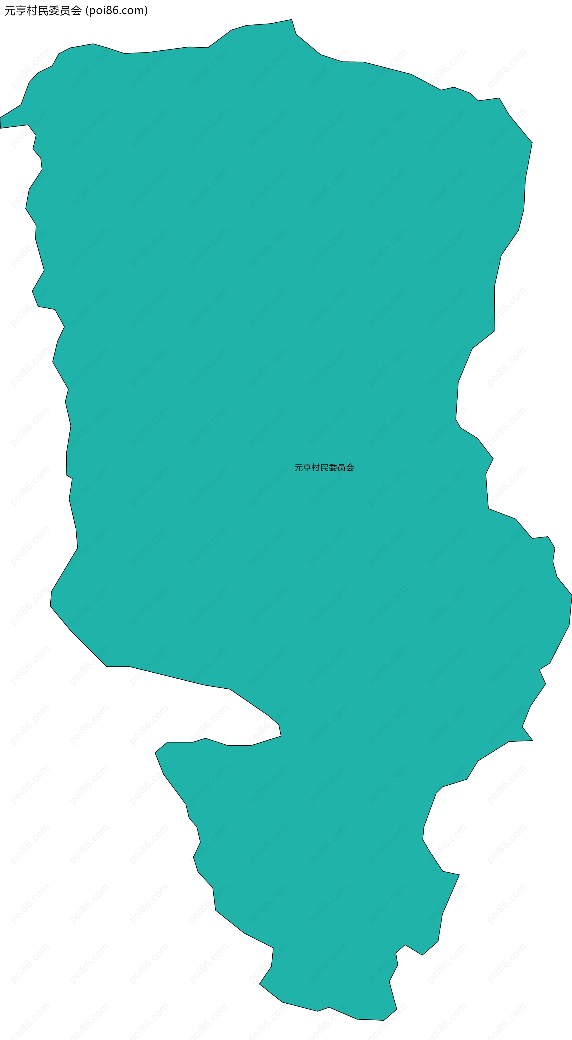 元亨村民委员会边界地图