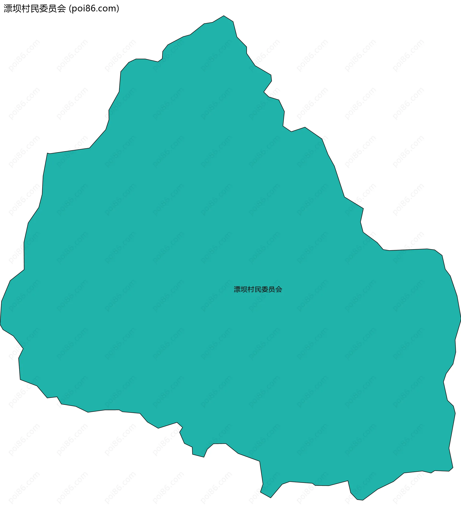 漂坝村民委员会边界地图