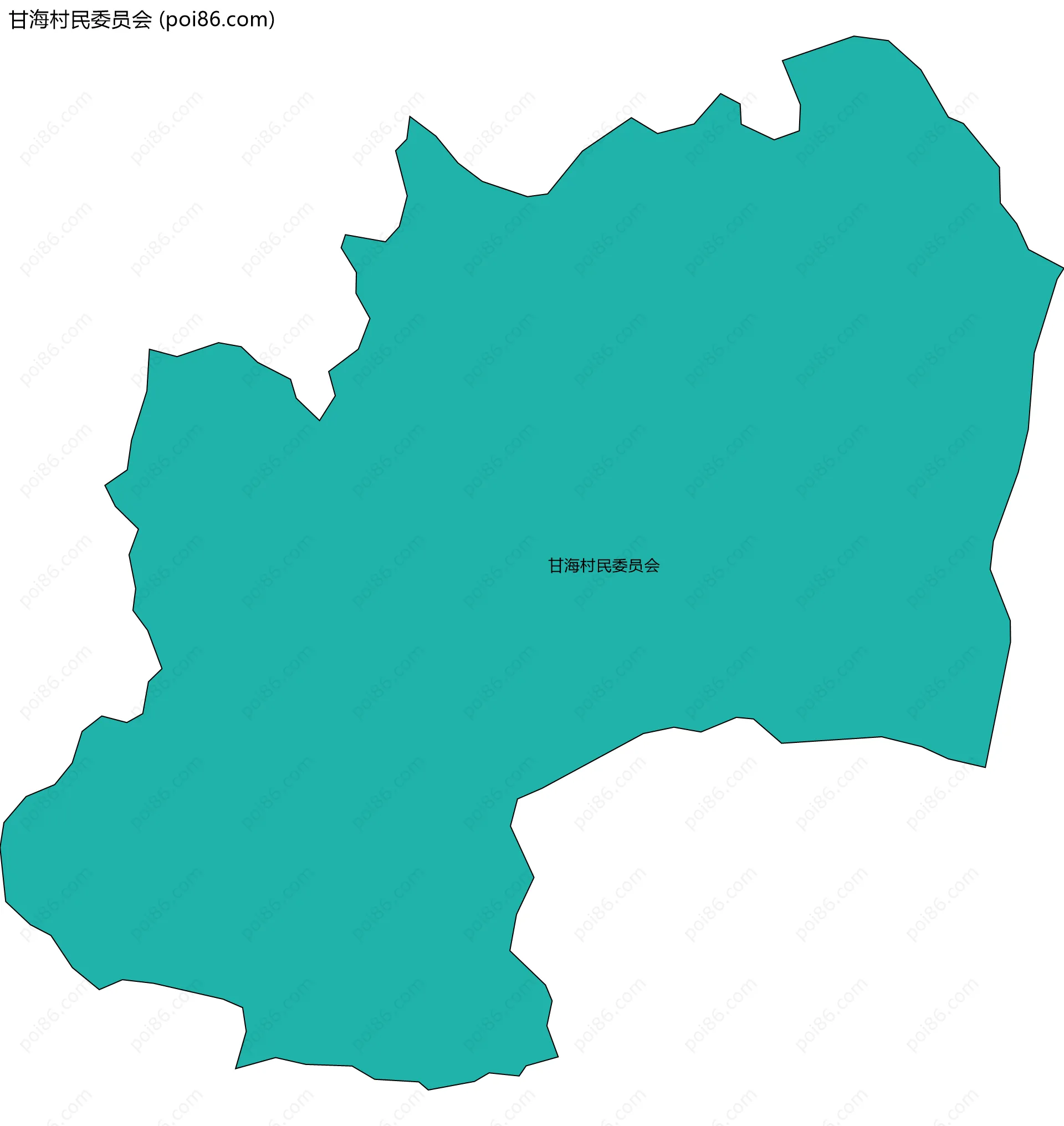 甘海村民委员会边界地图