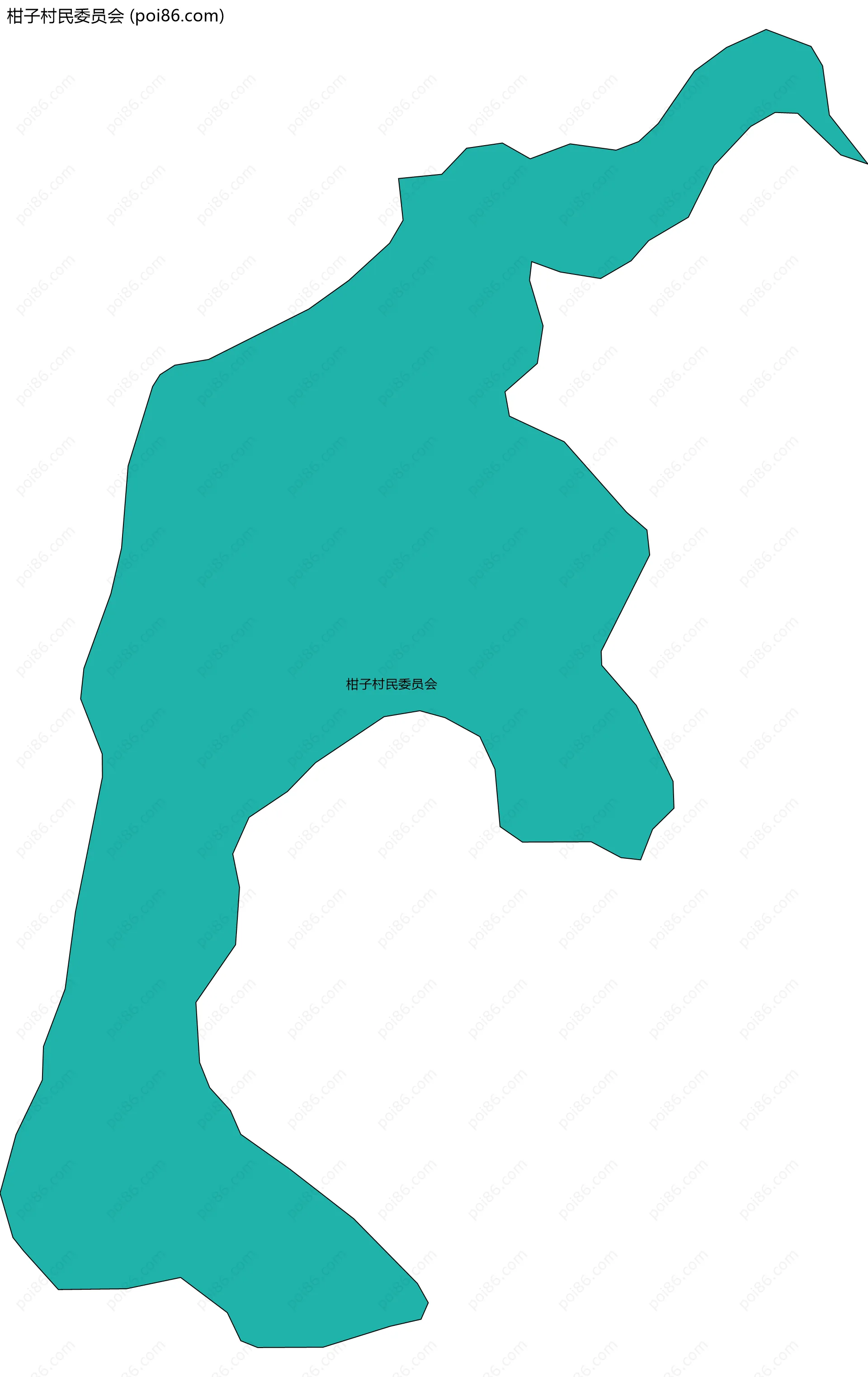 柑子村民委员会边界地图