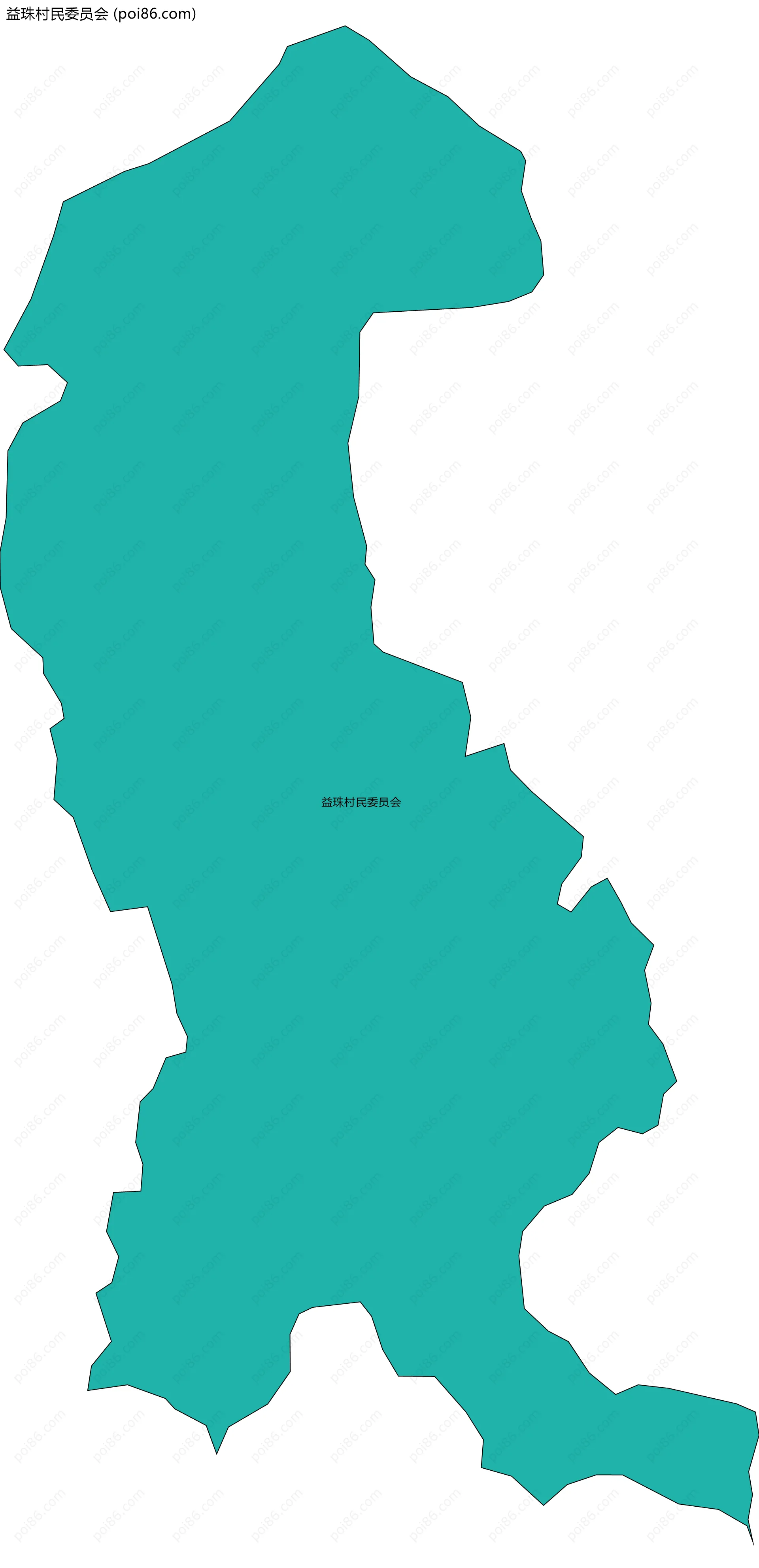 益珠村民委员会边界地图