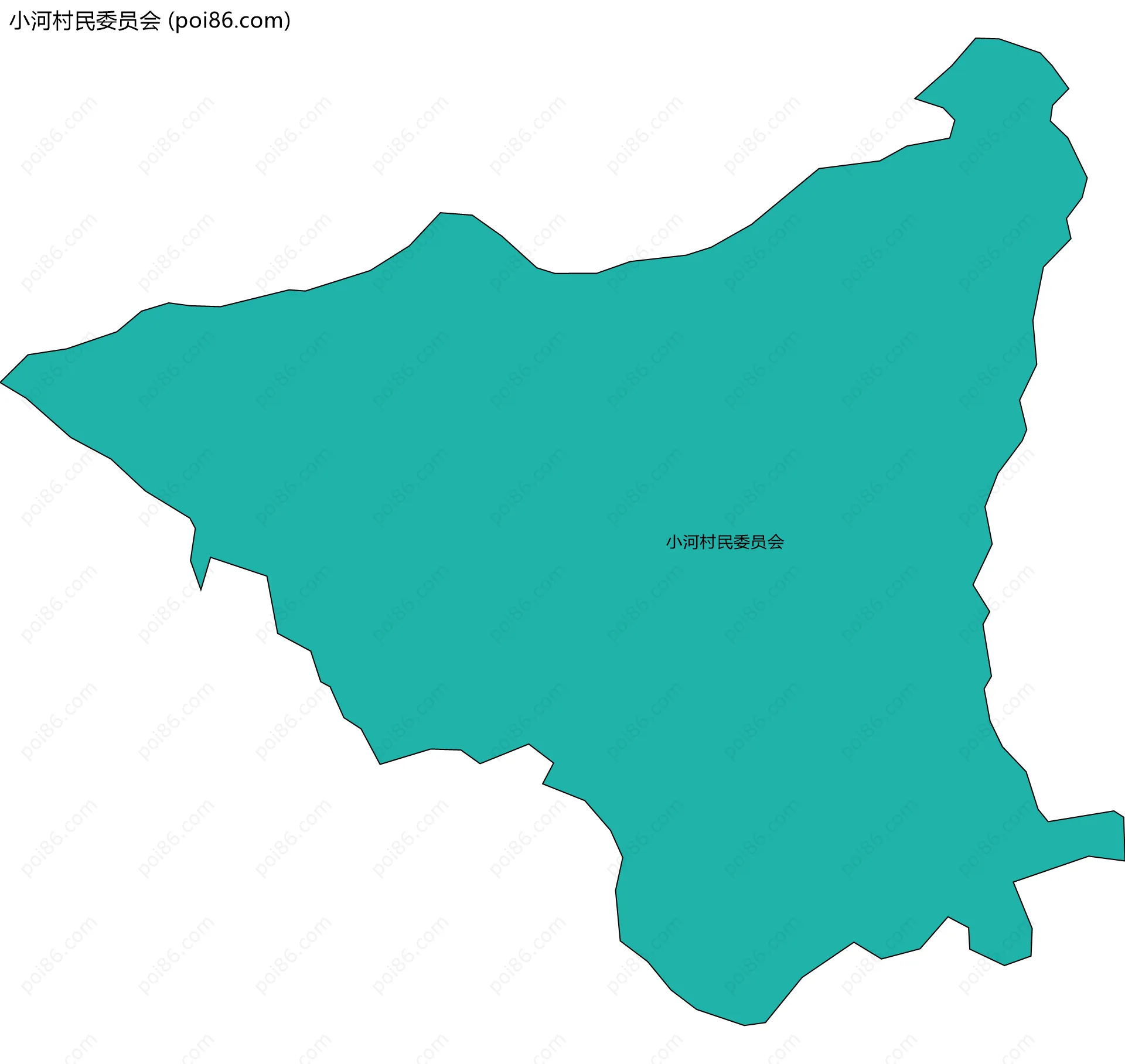 小河村民委员会边界地图