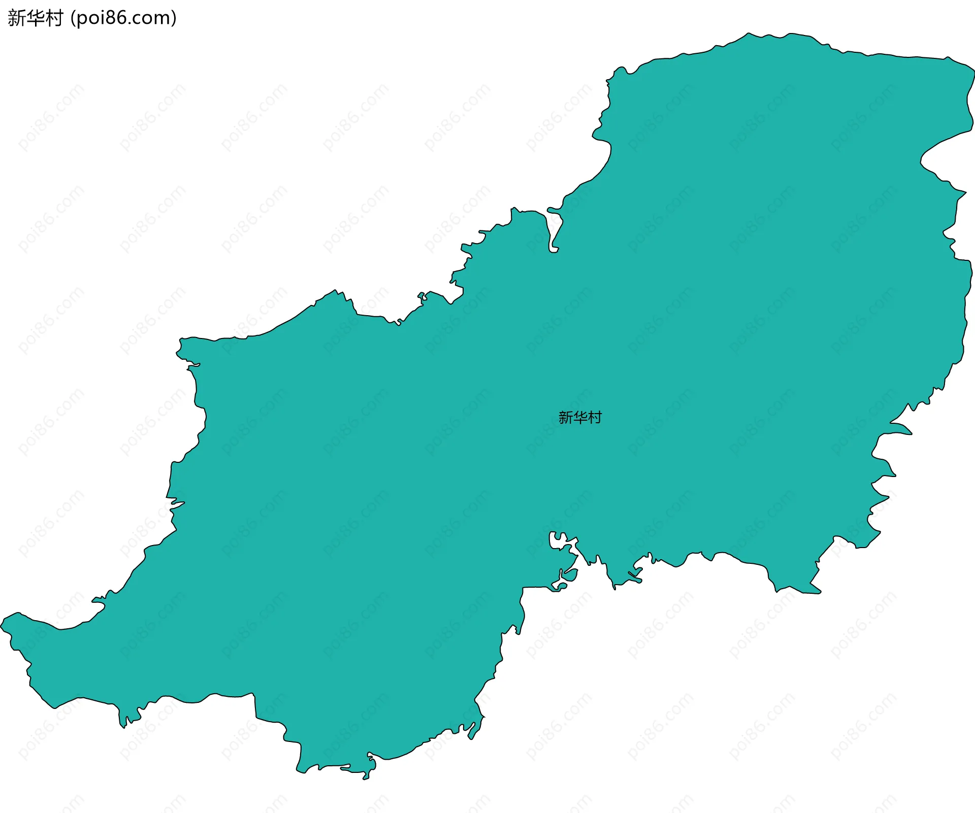 新华村边界地图