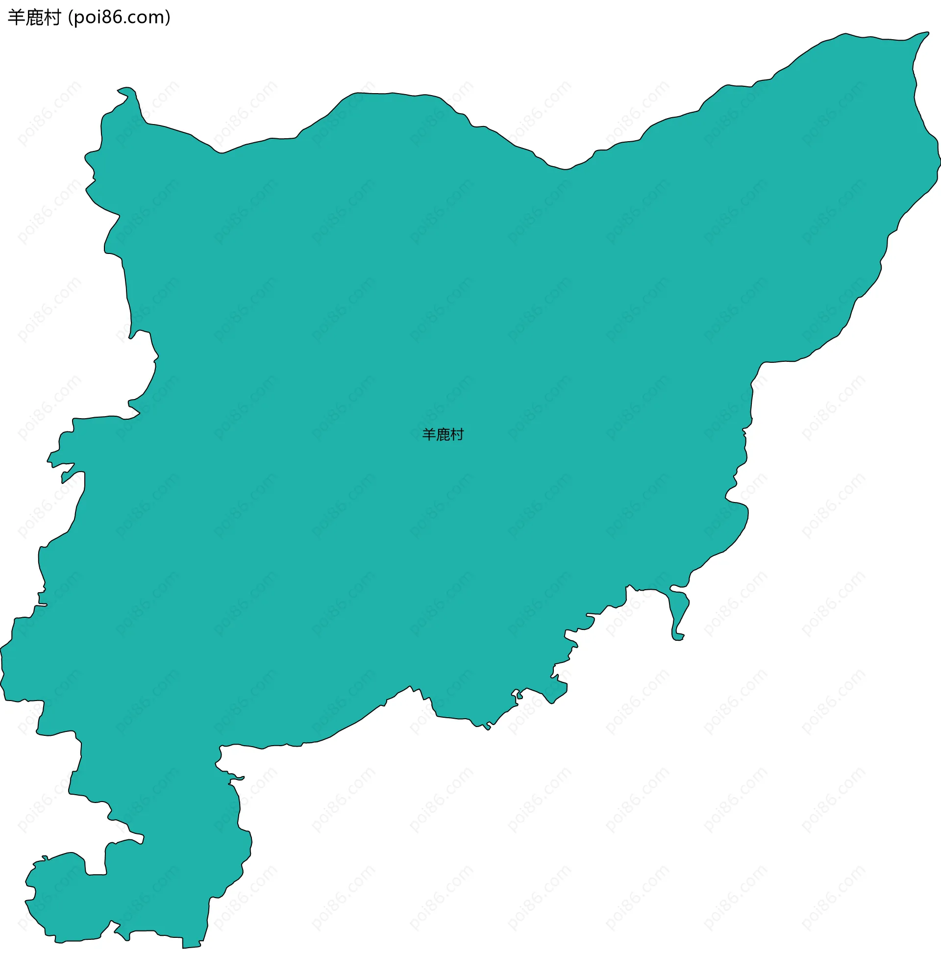 羊鹿村边界地图