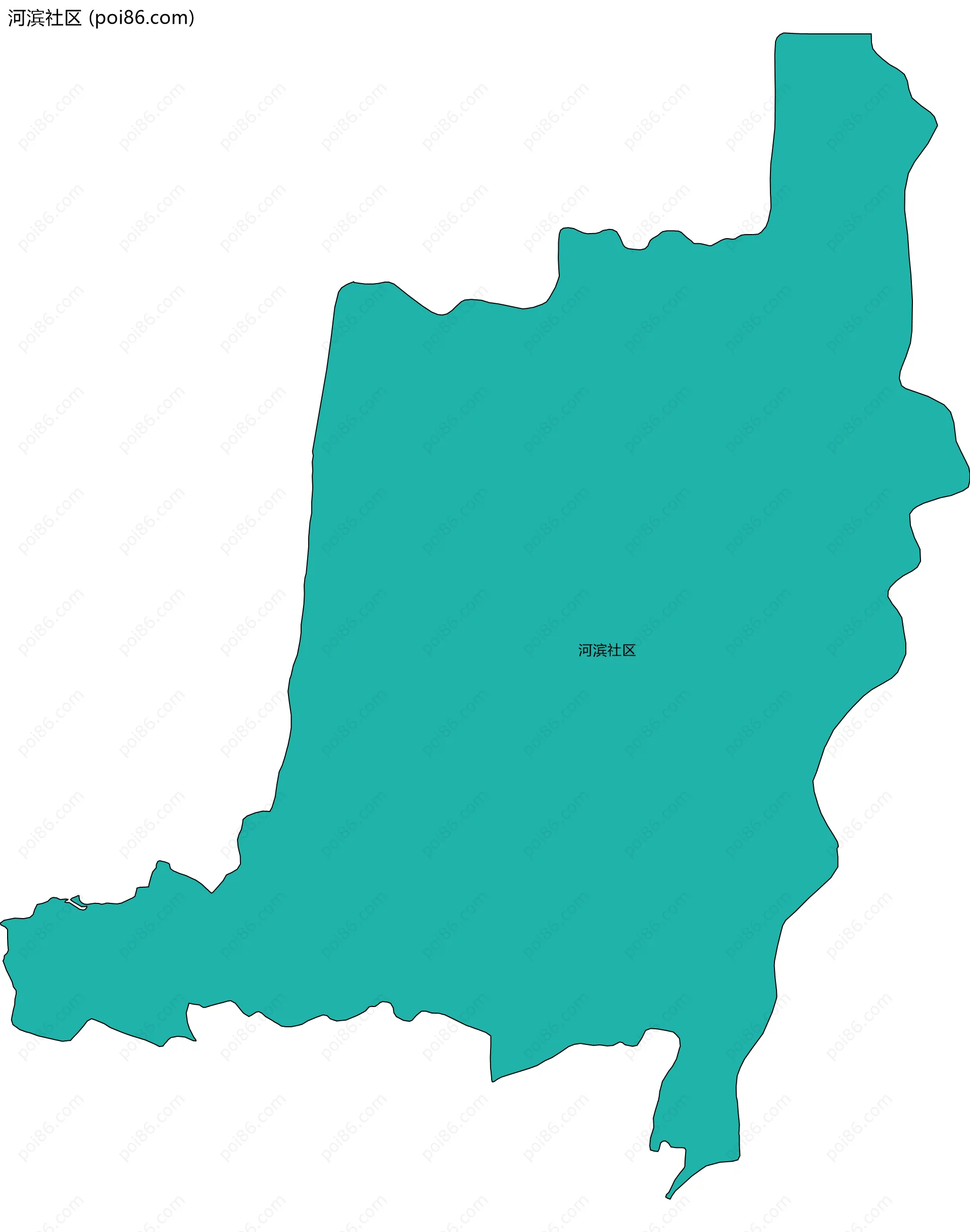 河滨社区边界地图