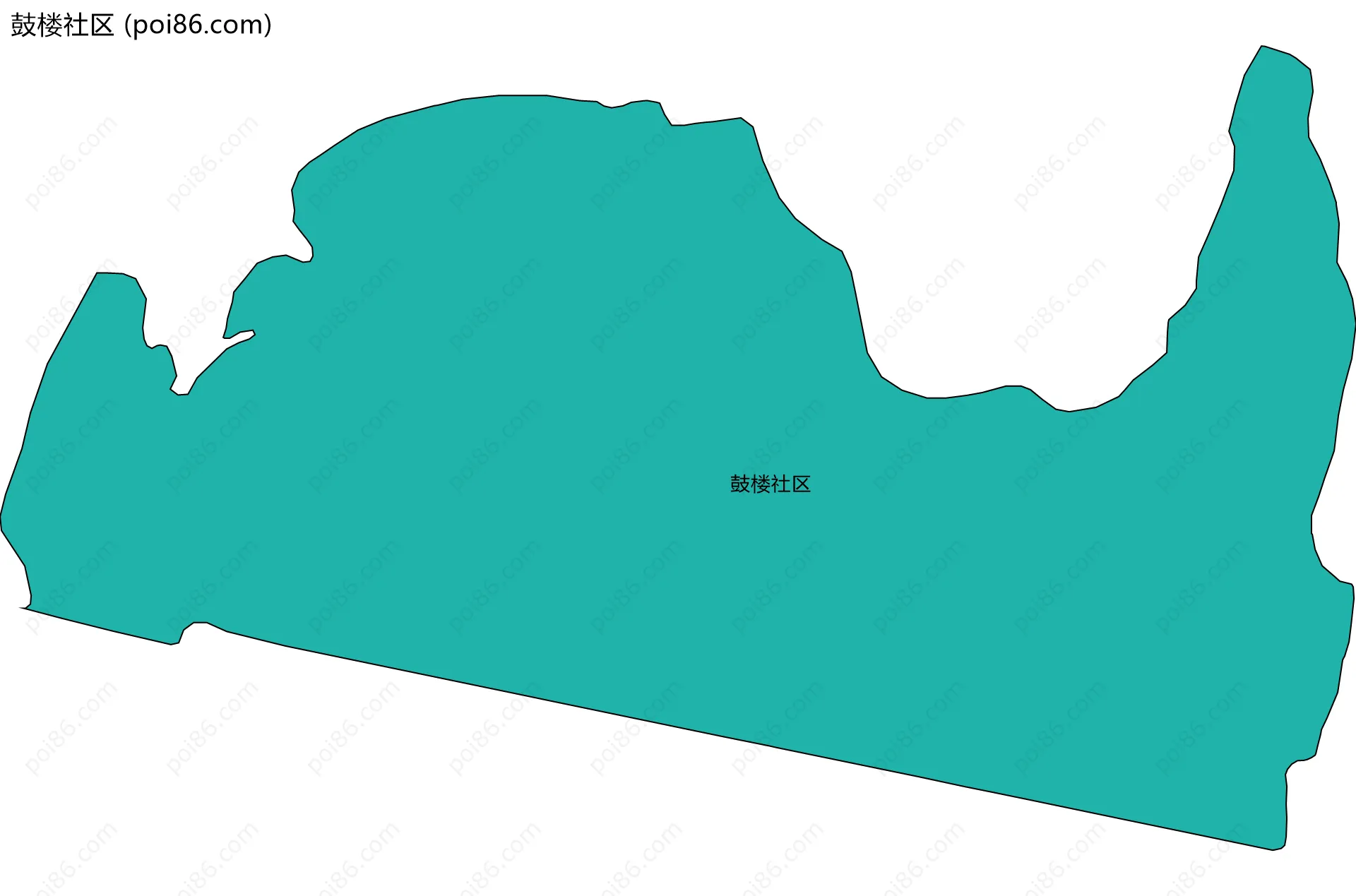 鼓楼社区边界地图
