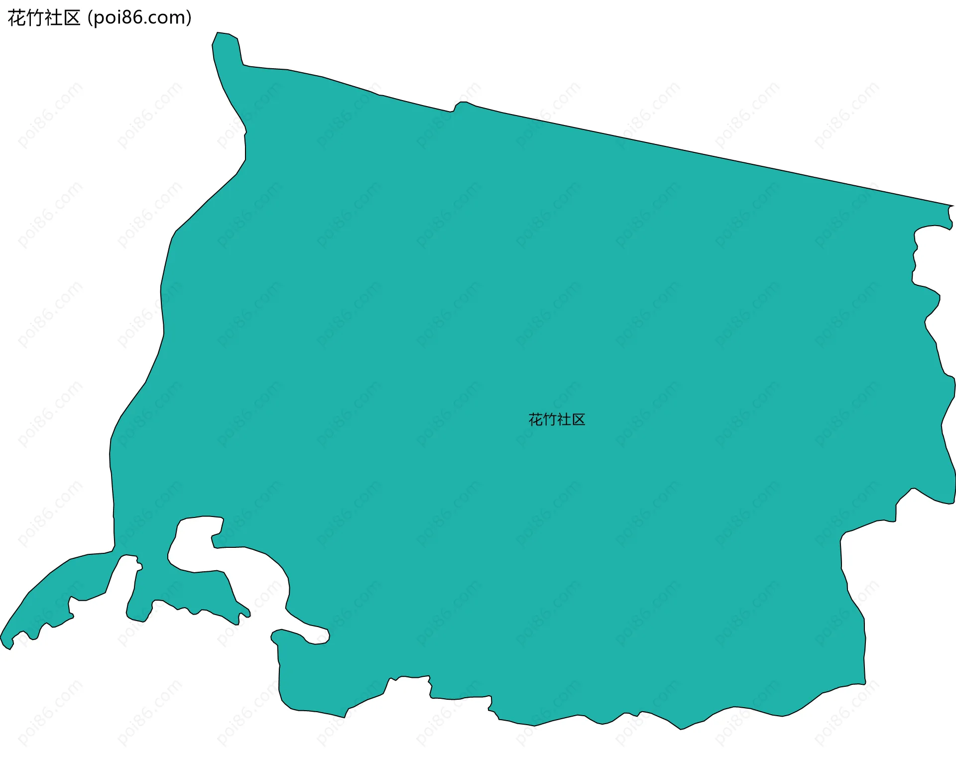 花竹社区边界地图