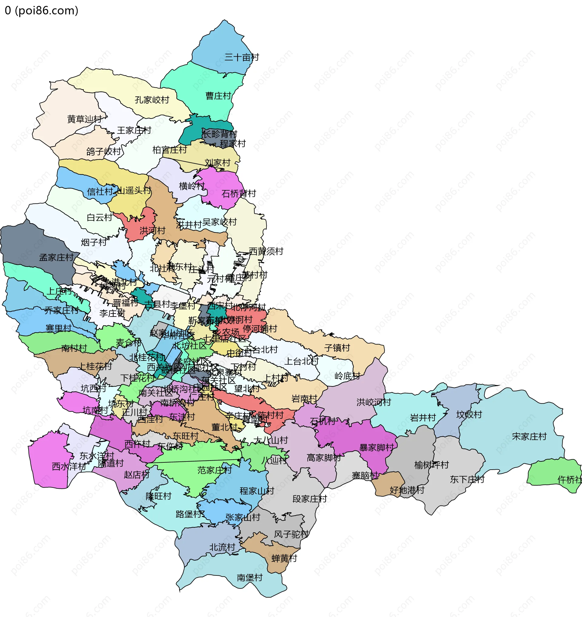 0边界地图(五级行政区划)