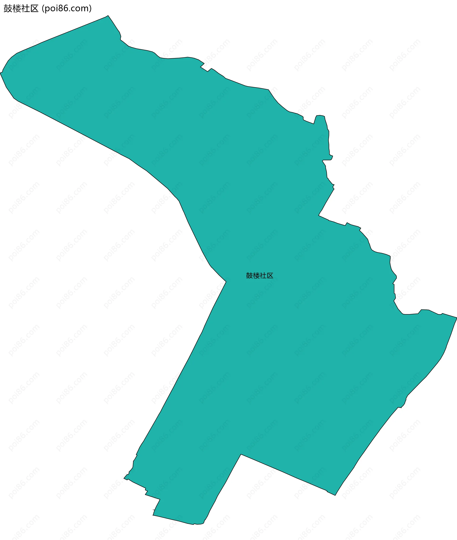 鼓楼社区边界地图